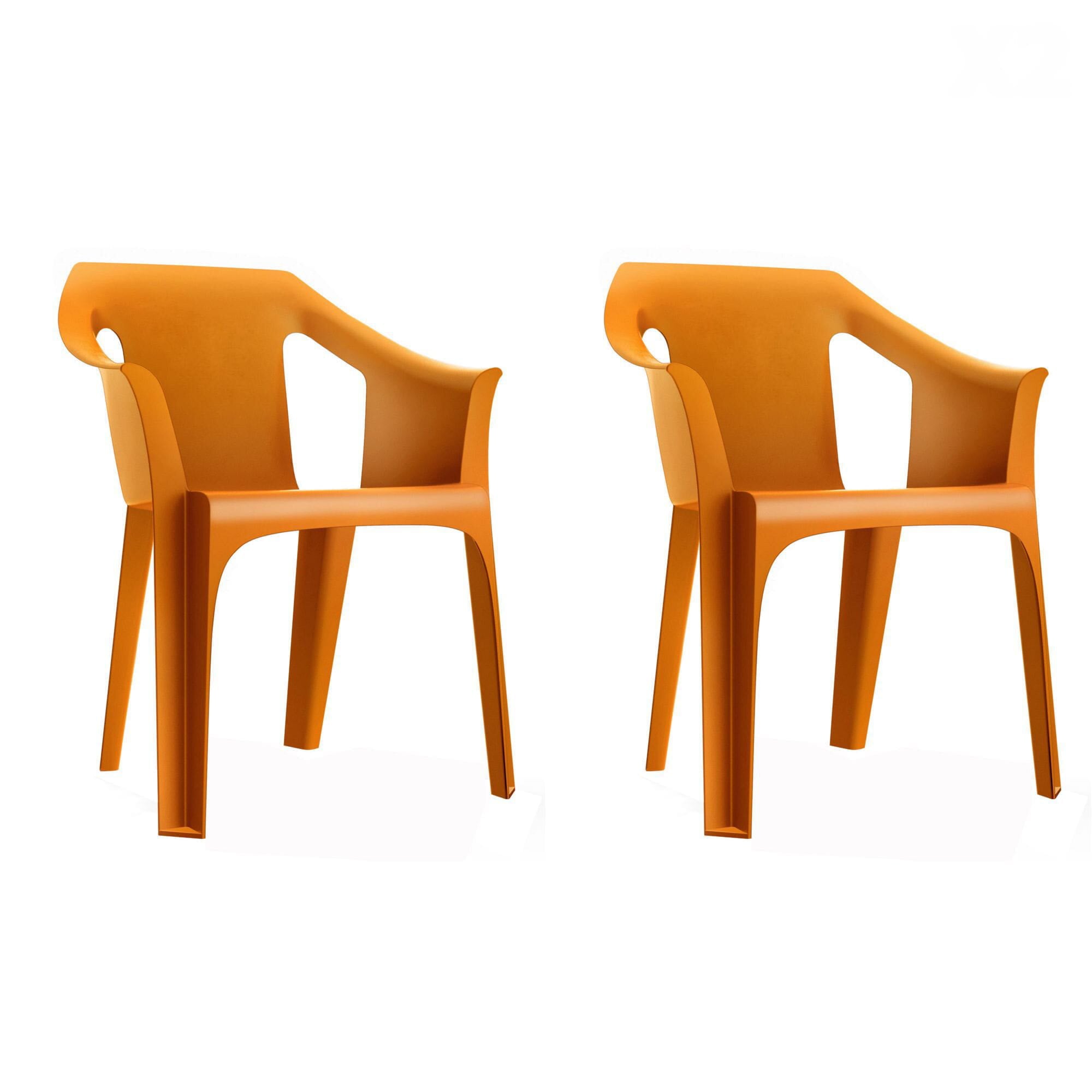 Garbar cool armchair set 2 orange