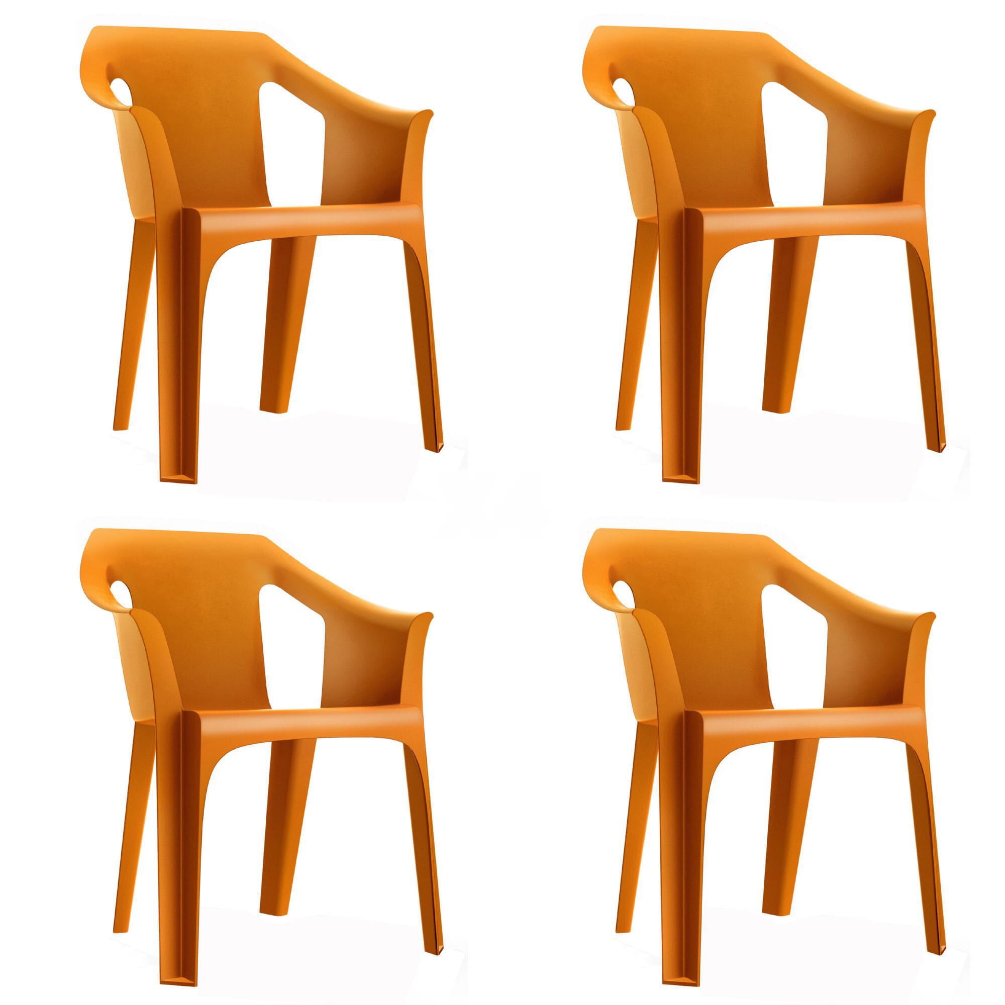 Garbar cool stoel buitenset 4 oranje