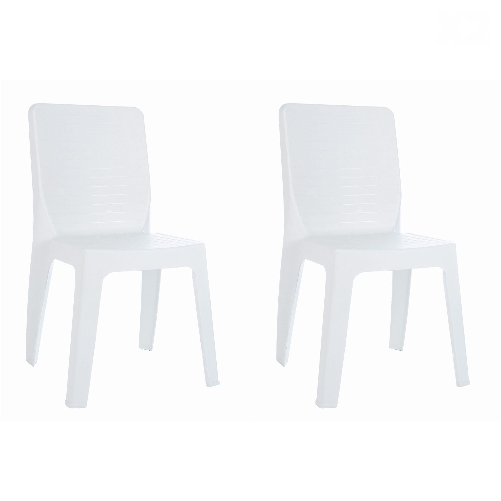 Garbar iris chair outdoor set 2 white