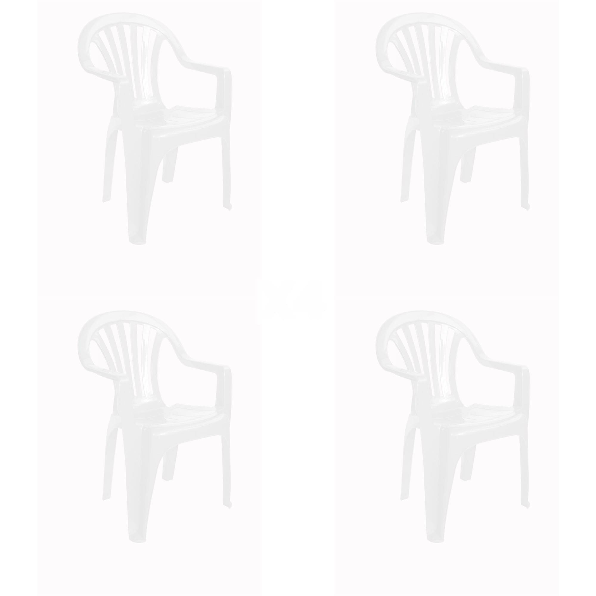 Garbar Pals armchair set 4 white 4 white