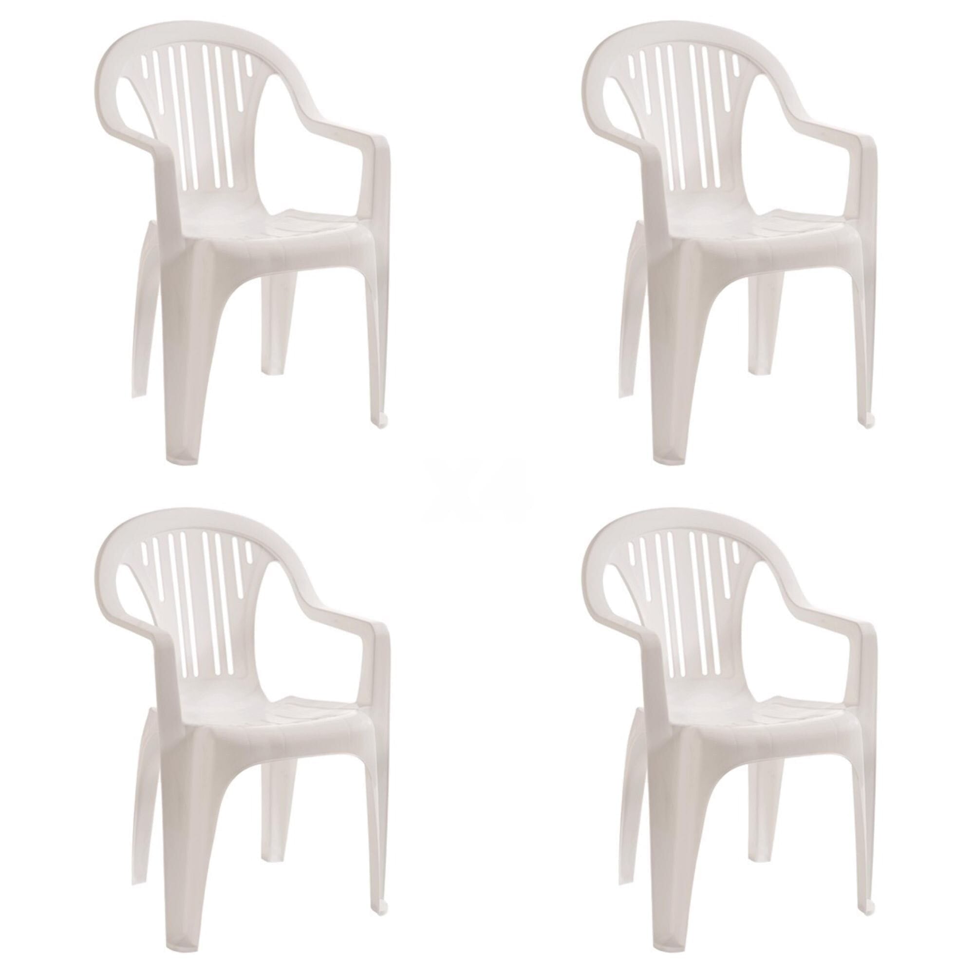 Garbar Port armchair set 4 white 4 white