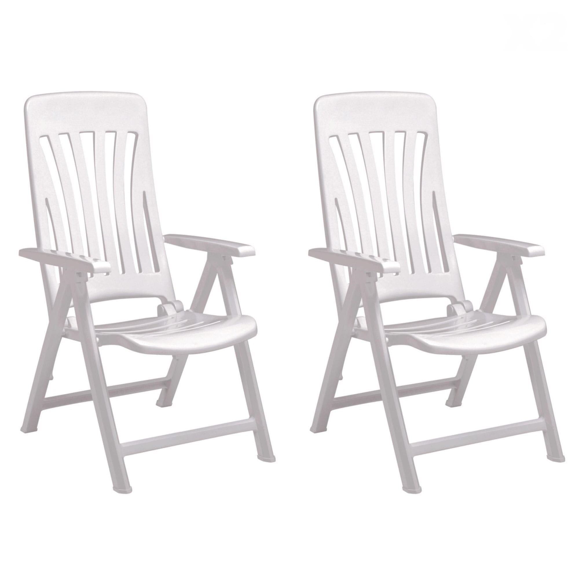 Garbar Blanes Multiposition armchair set 2 white 2 white