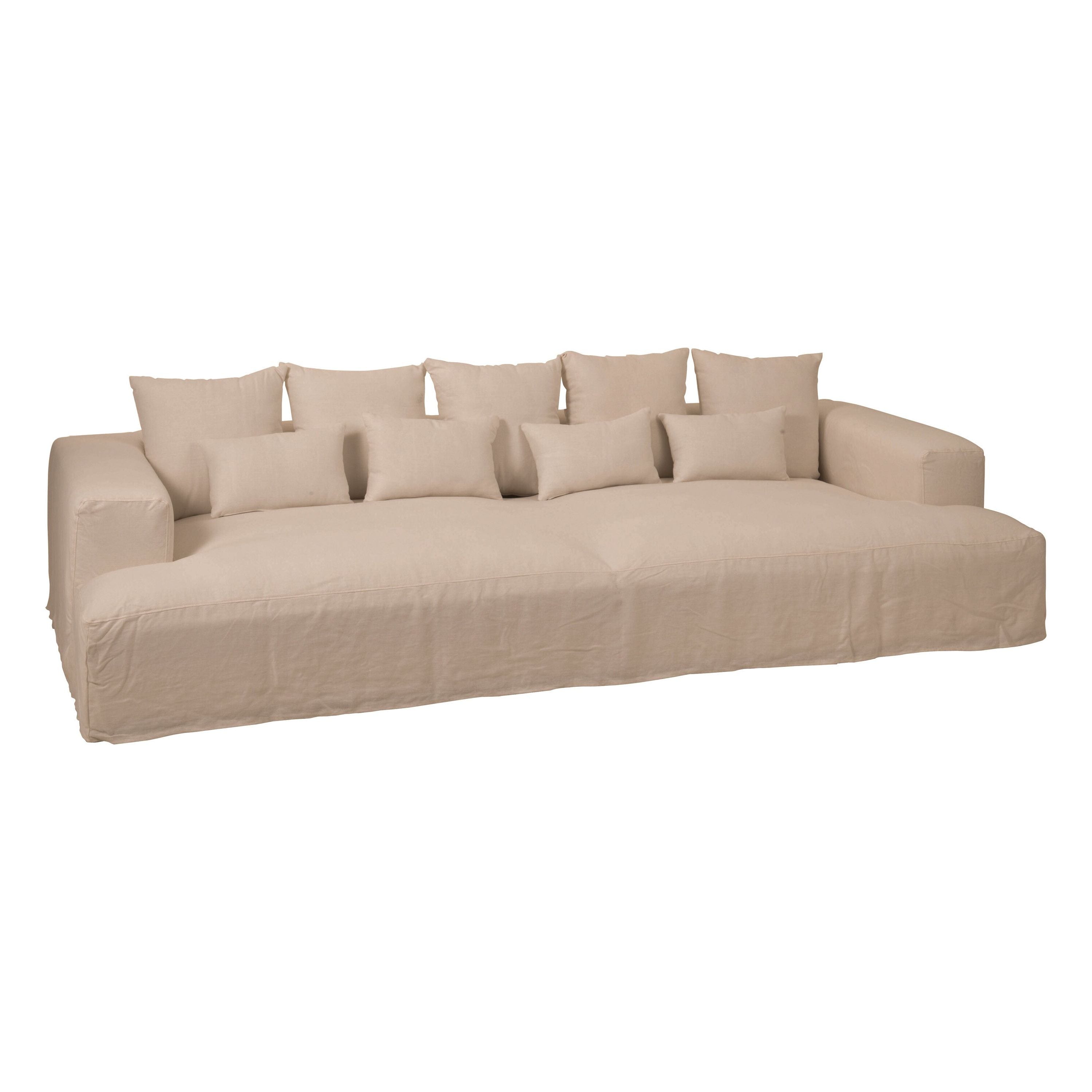Sofa cover Deep Monaco Linen Xxl Natural