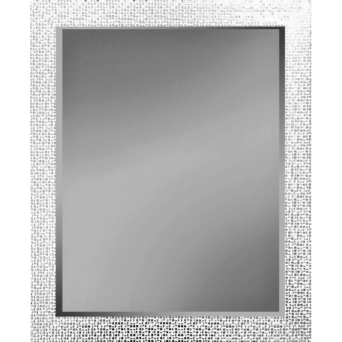 Mirror with facet, 39x101cm incl. frame. Silver