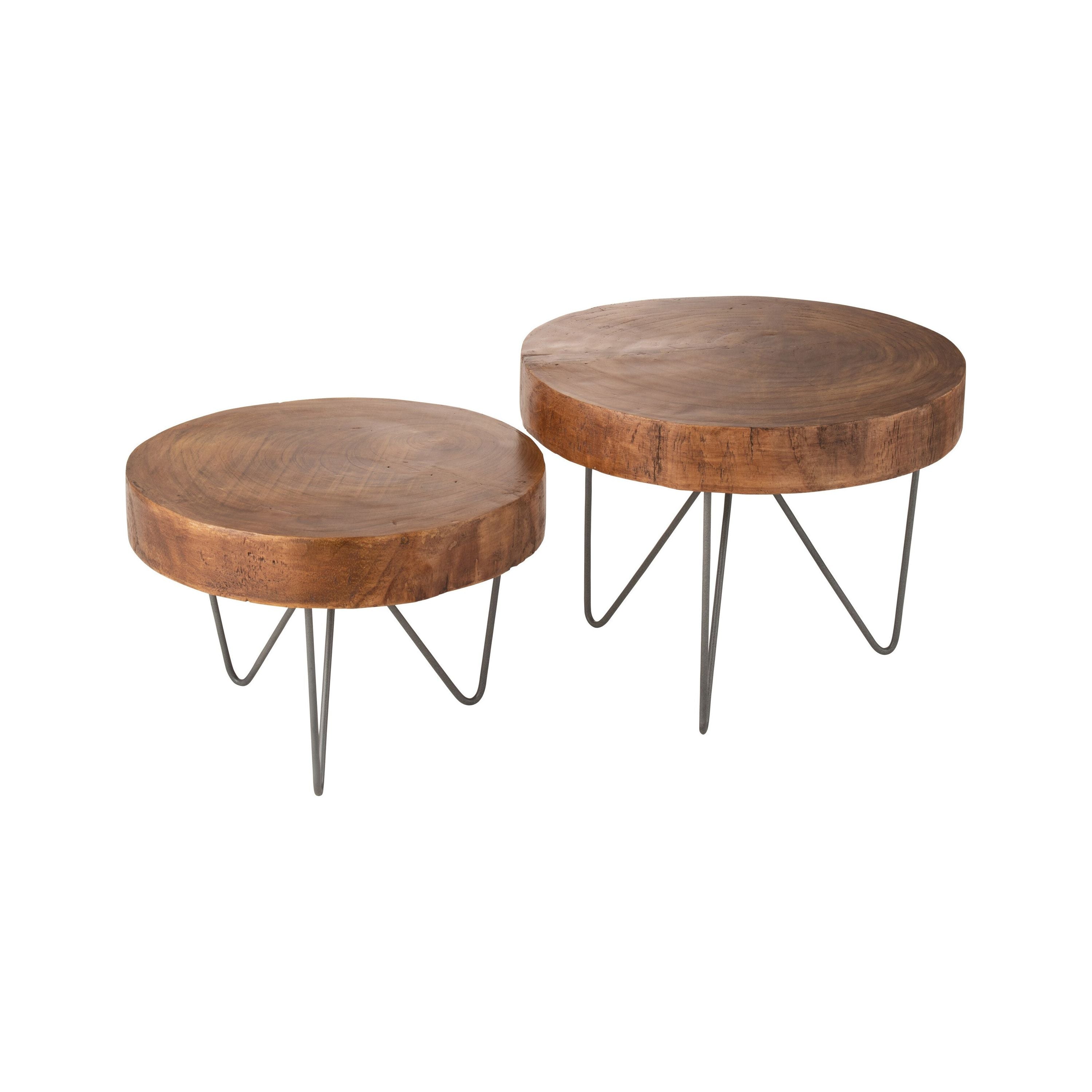 Side tables Paulownia Brown