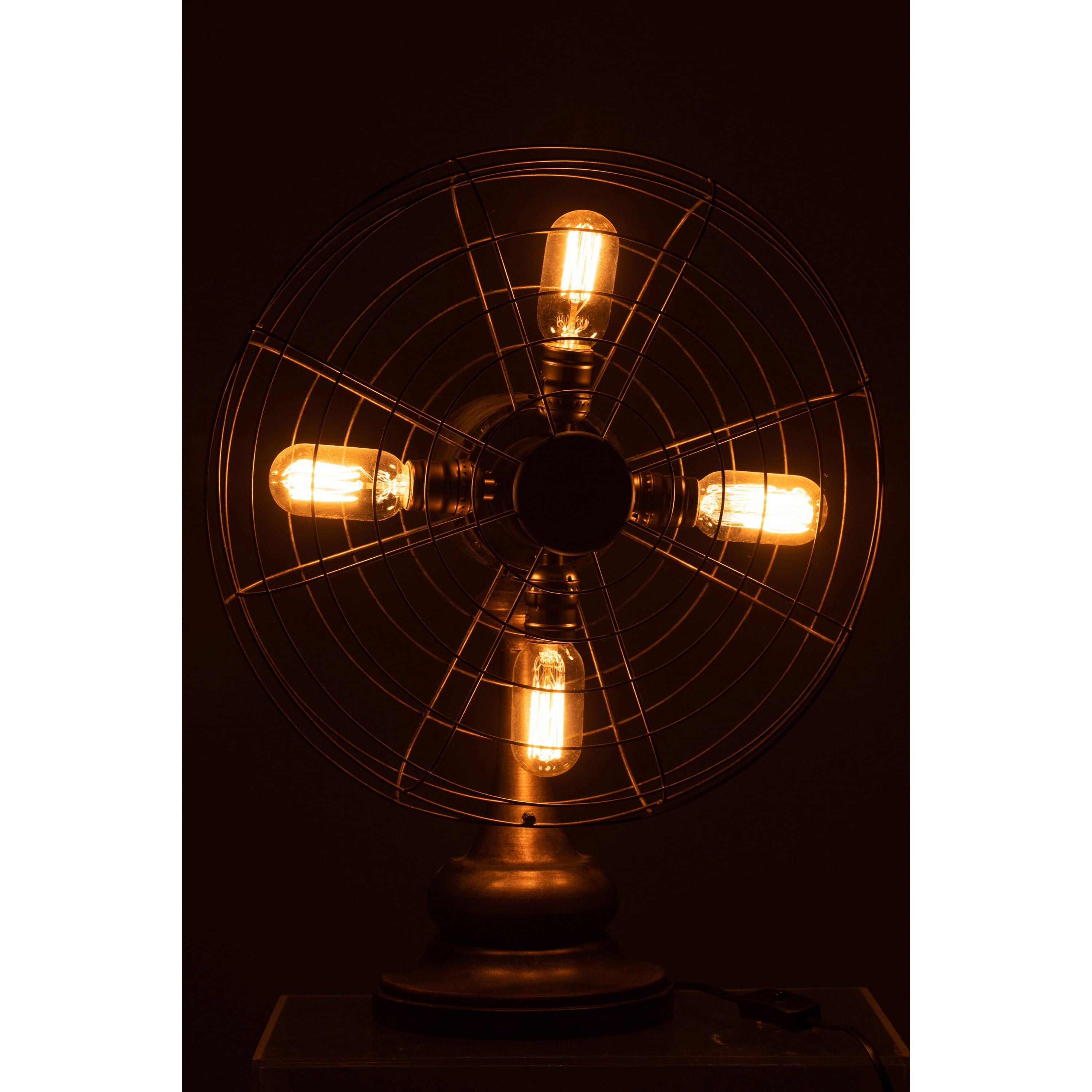 Lamp Fan Metal Brown