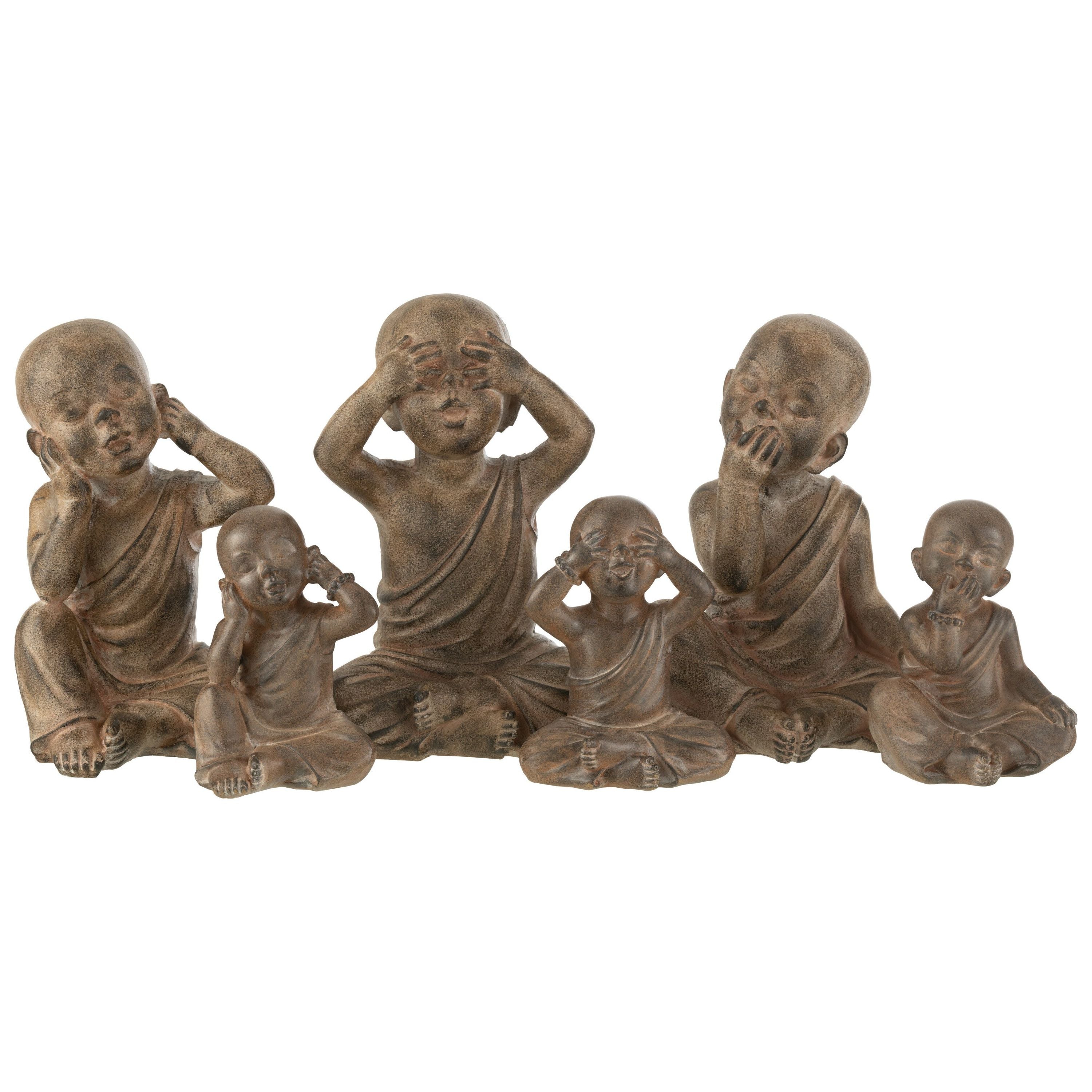 Monk Poly Brown Large Assortment Of 3