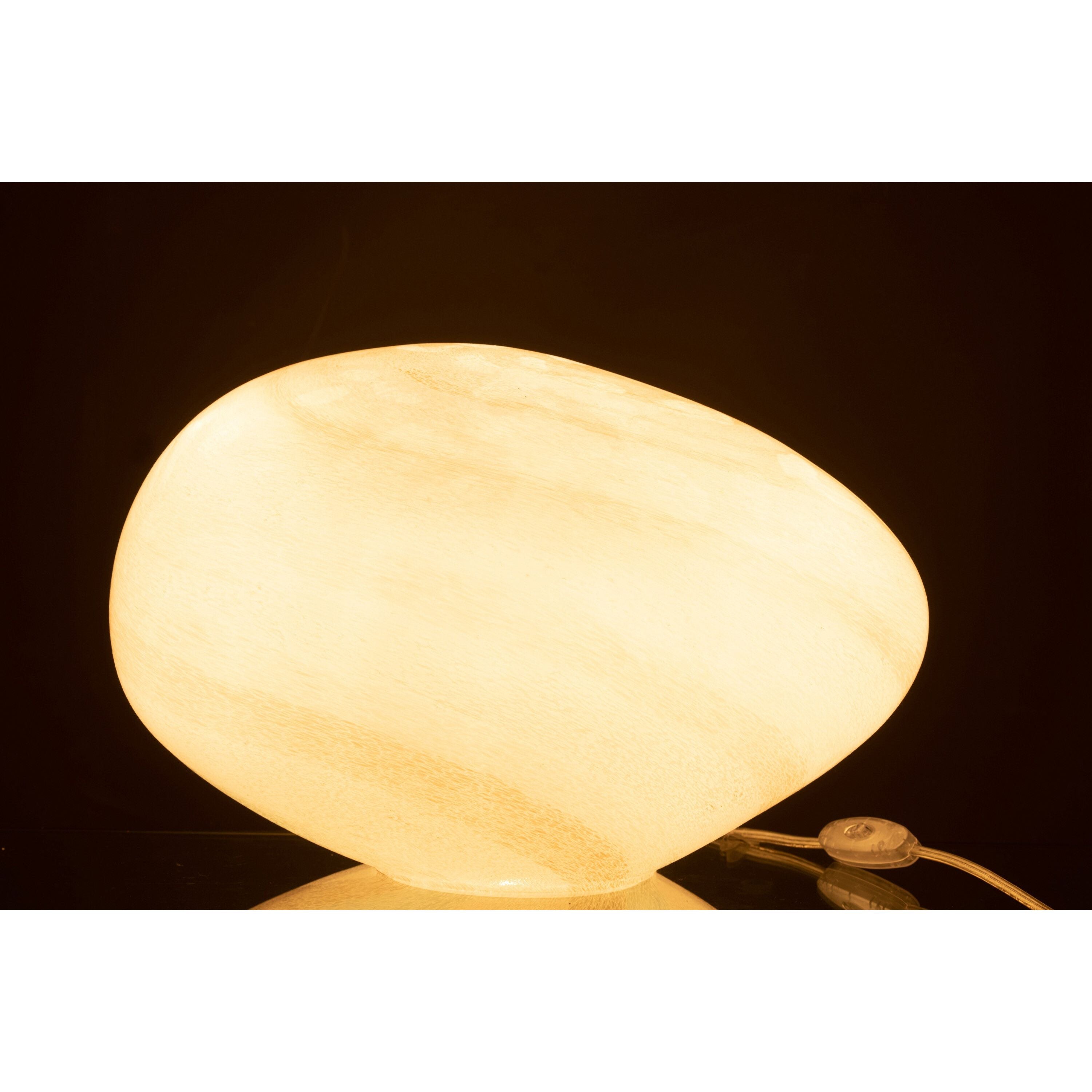 Lamp Pearl Oval Glass White