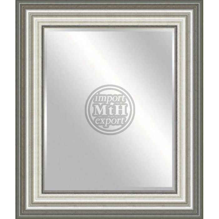 Mirror with facet, 49x110cm incl. frame. Silver