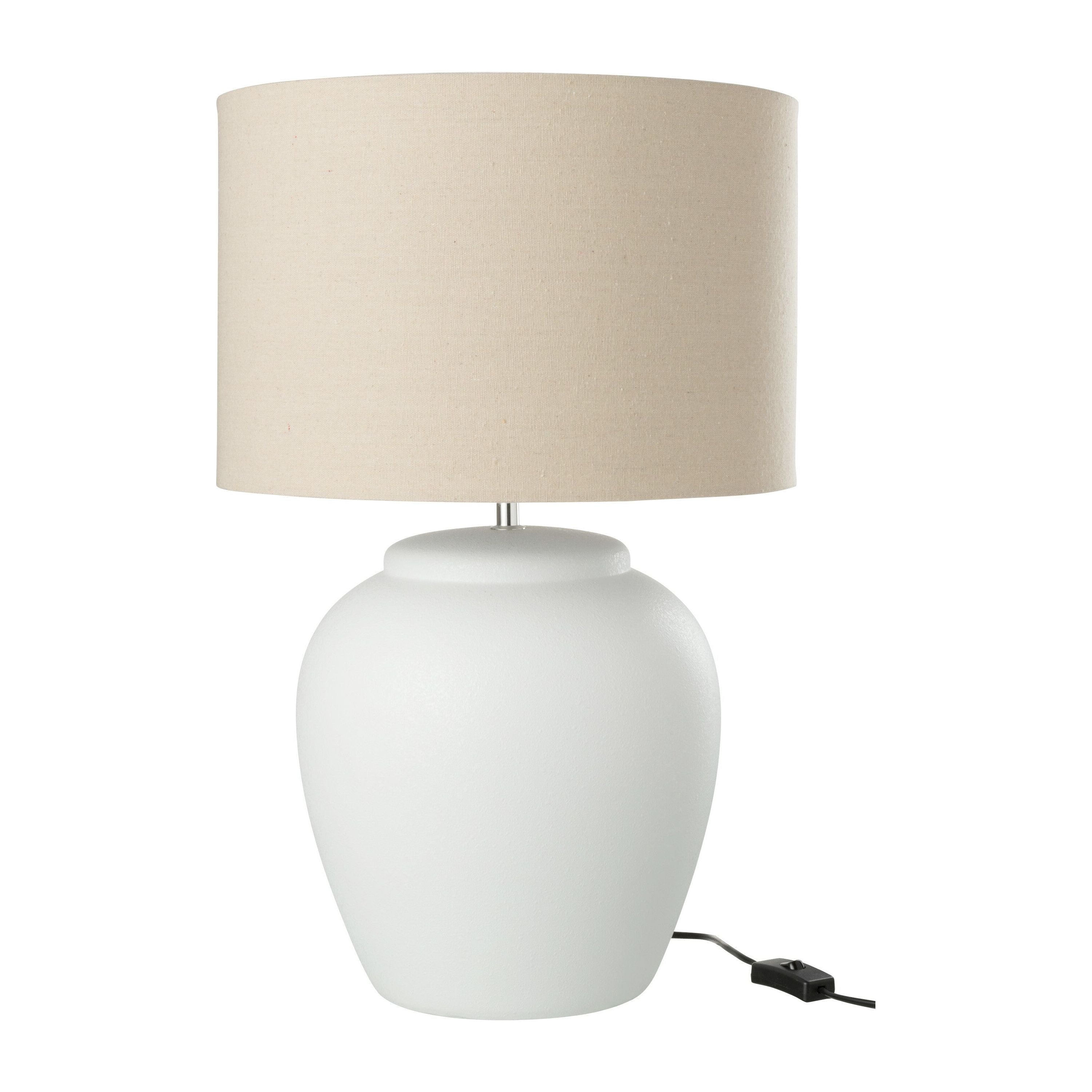 Lamp Meli + Shade Ceramic Linen White Large