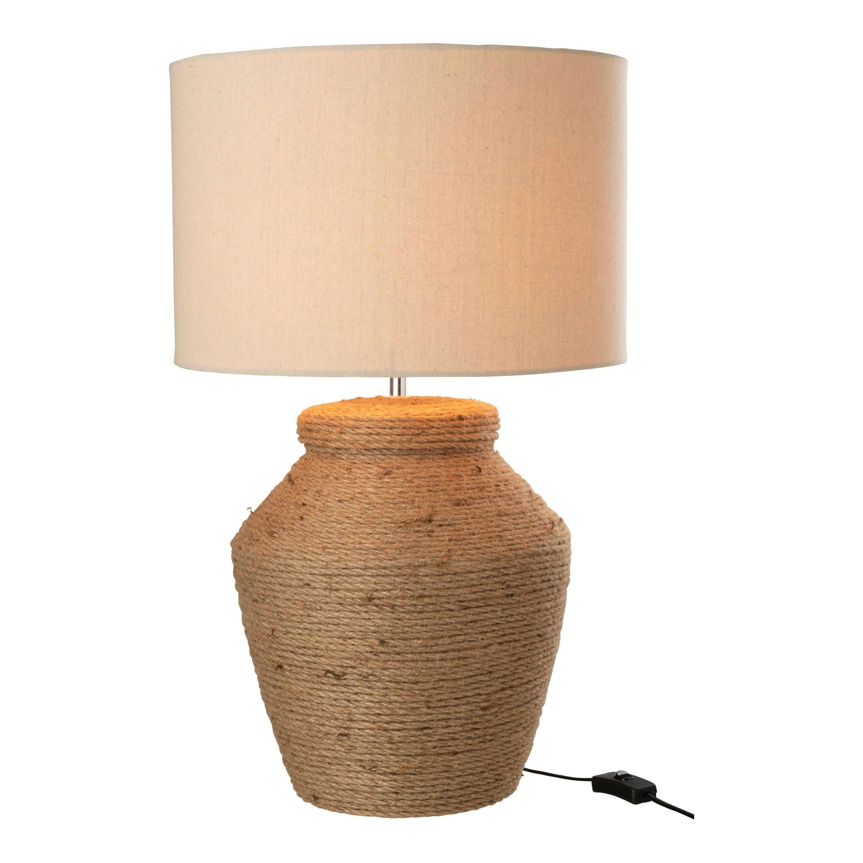 Lamp Meli + Shade Ceramic Linen Brown Large
