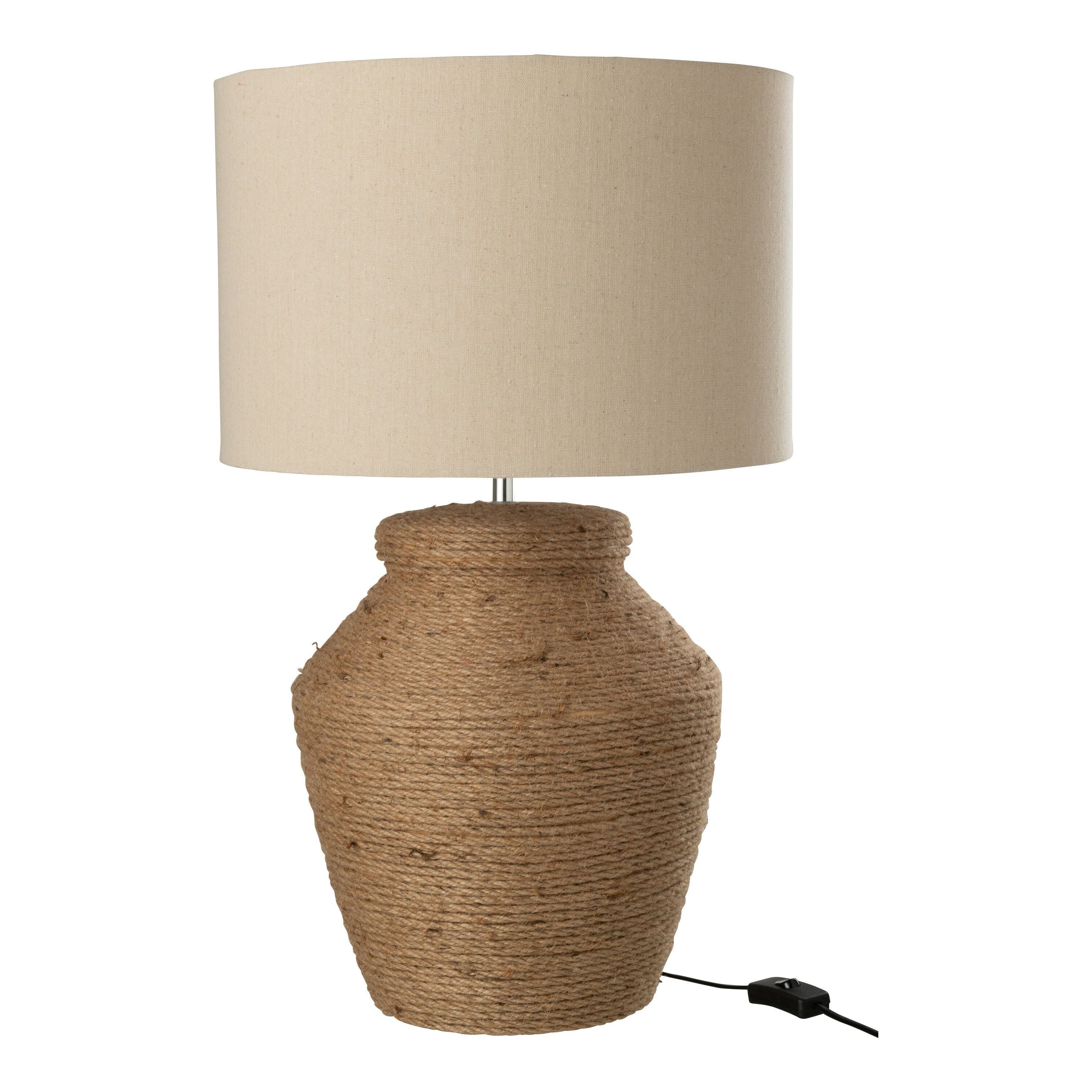 Lamp Meli + Shade Ceramic Linen Brown Large