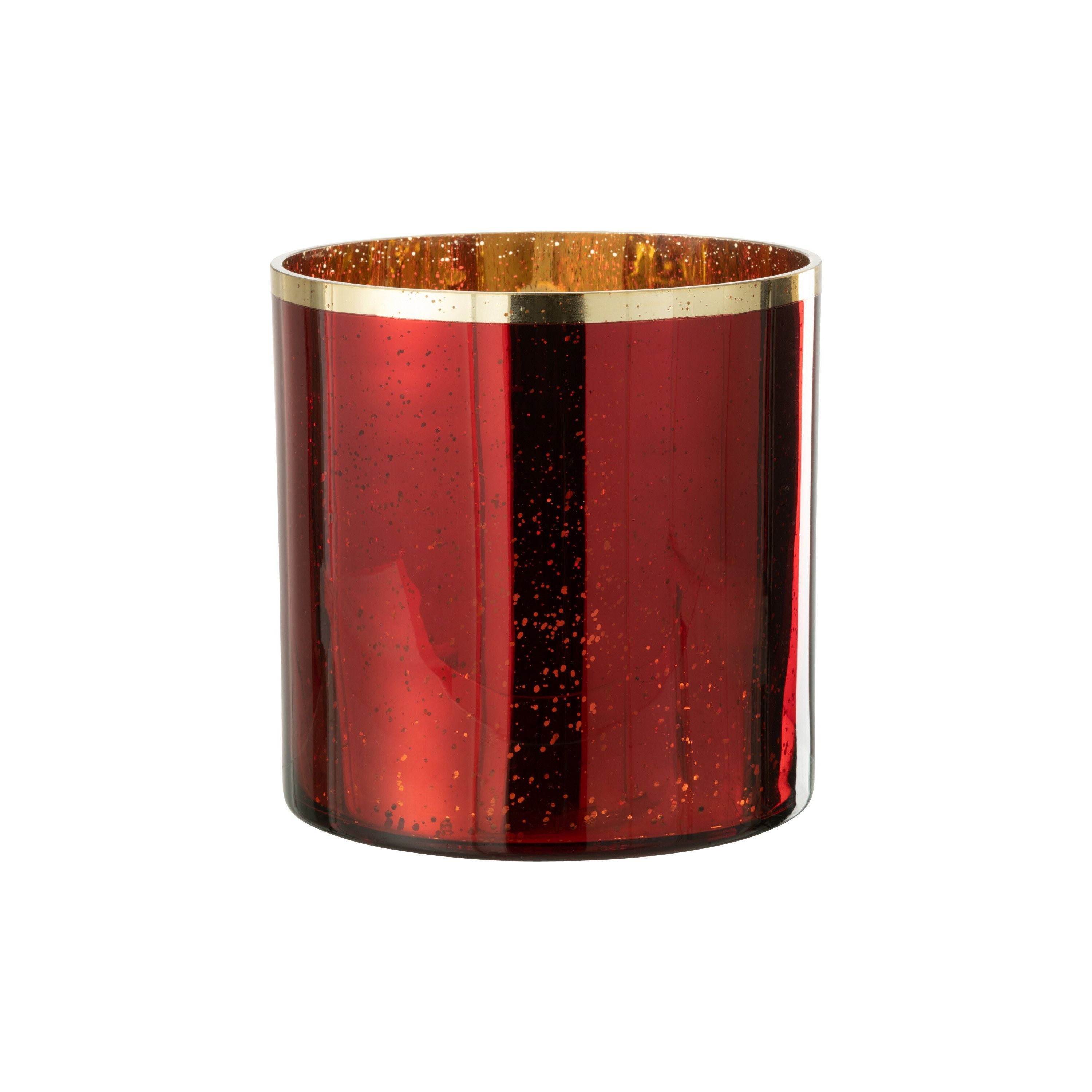 Lantern Gold Edge Glass Red Extra Large