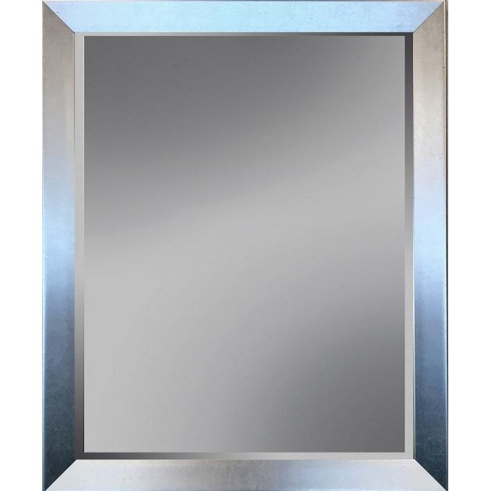 Mirror with facet, 39x101cm incl. frame. Silver