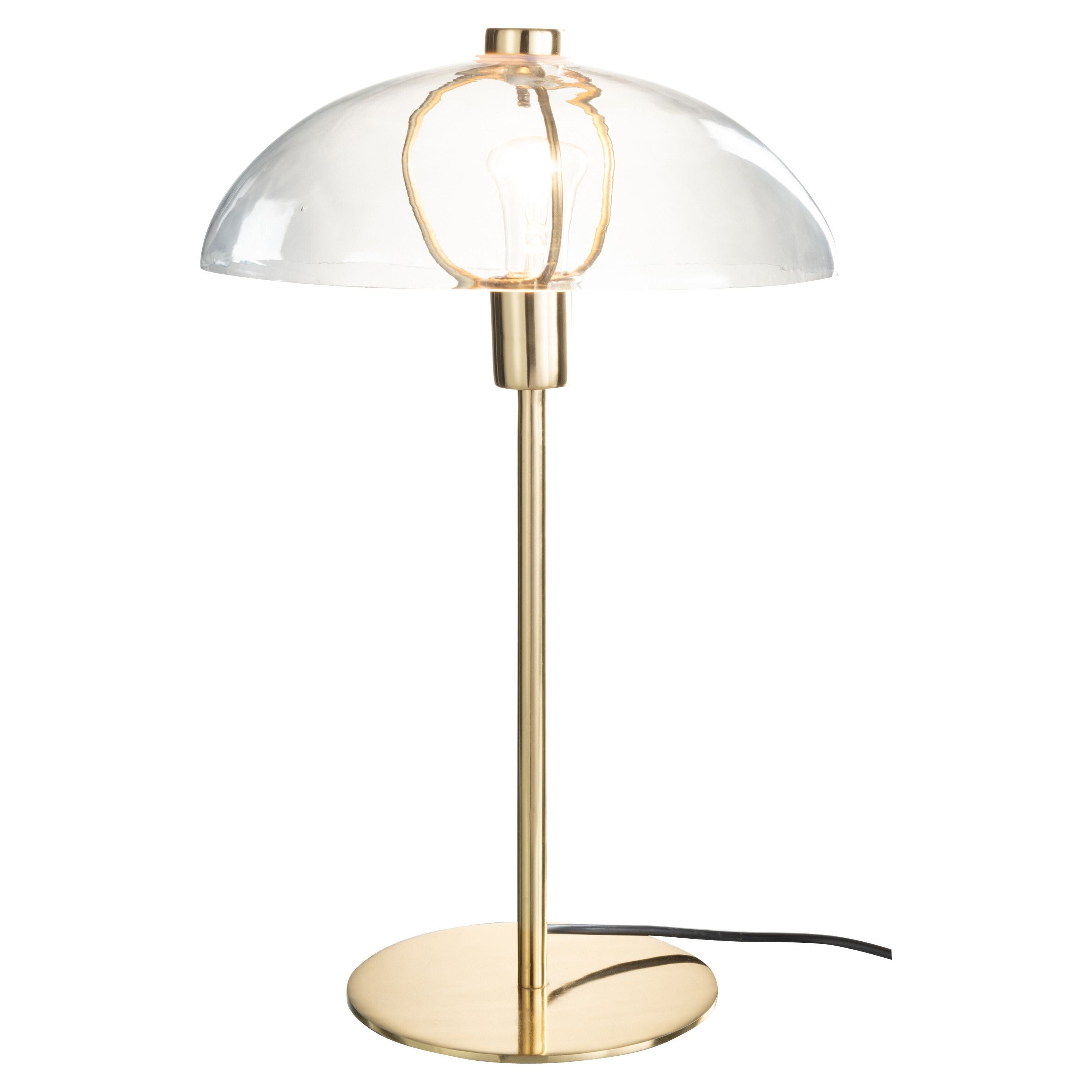 Table lamp Jeff Metal/glass Transparent/gold