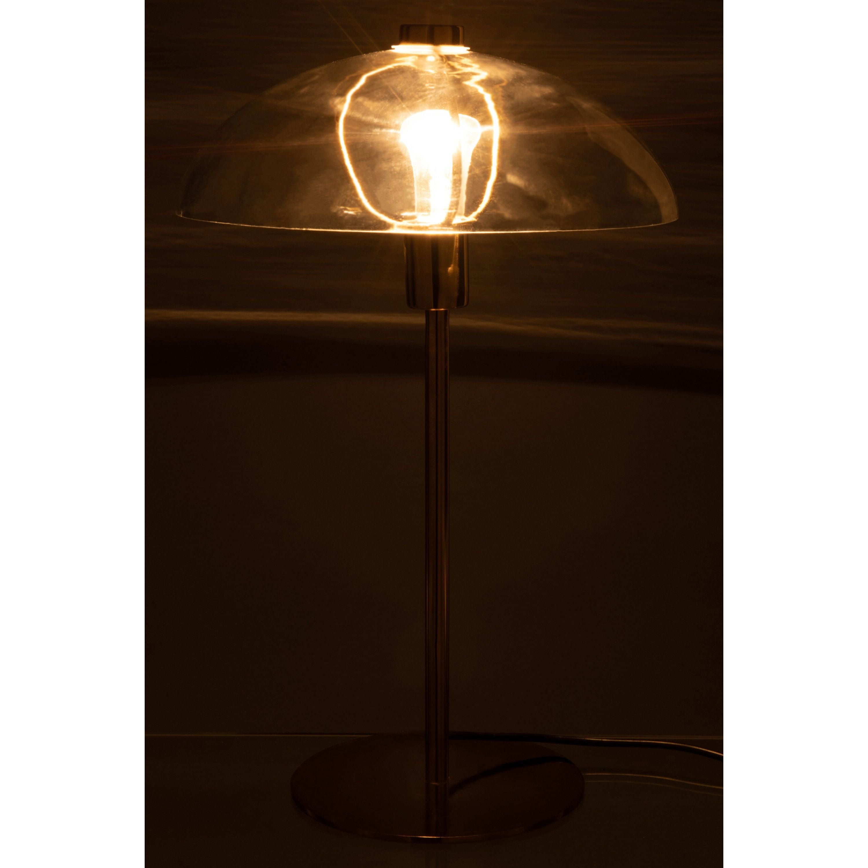 Tafellamp Jeff Metaal/glas Transparant/goud