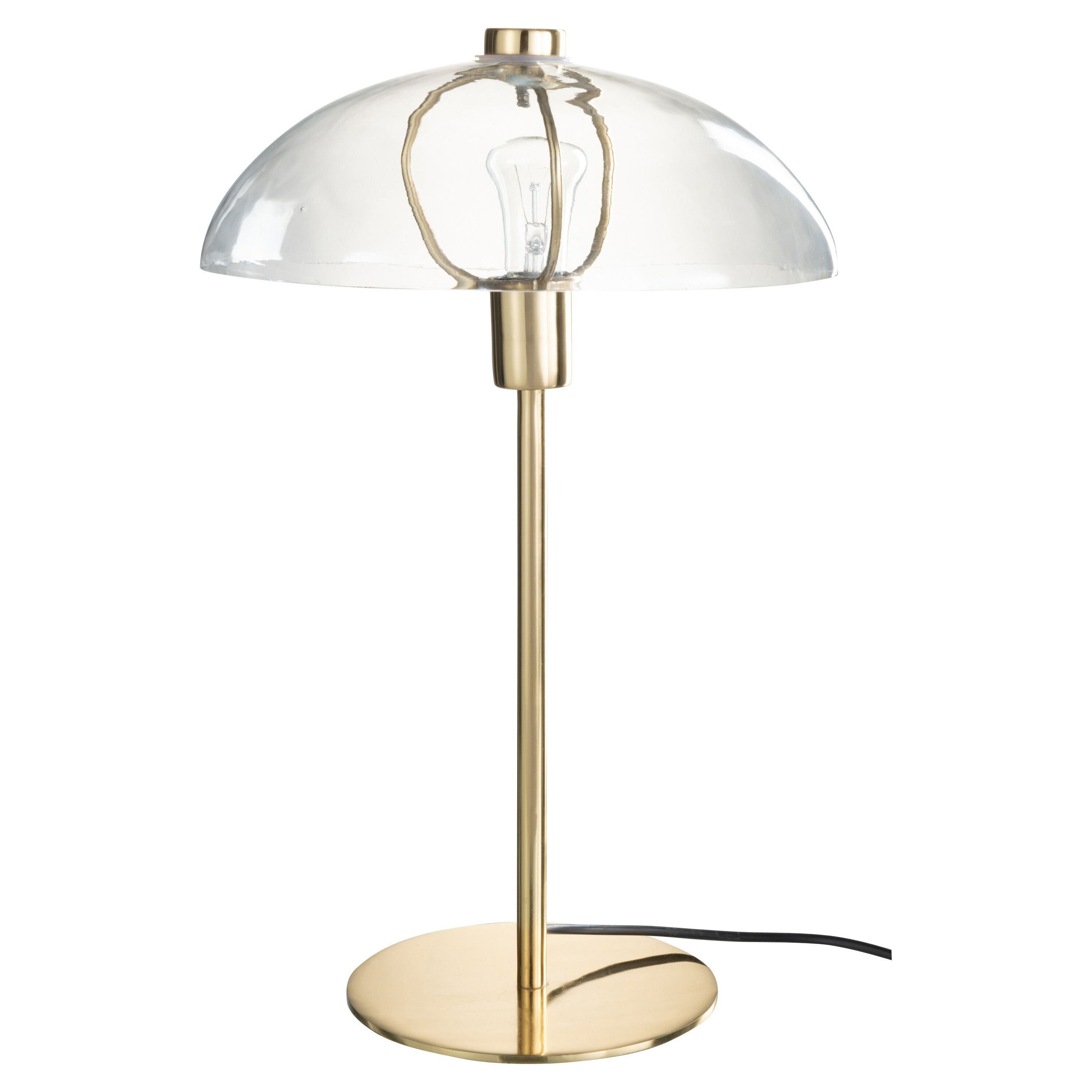 Table lamp Jeff Metal/glass Transparent/gold