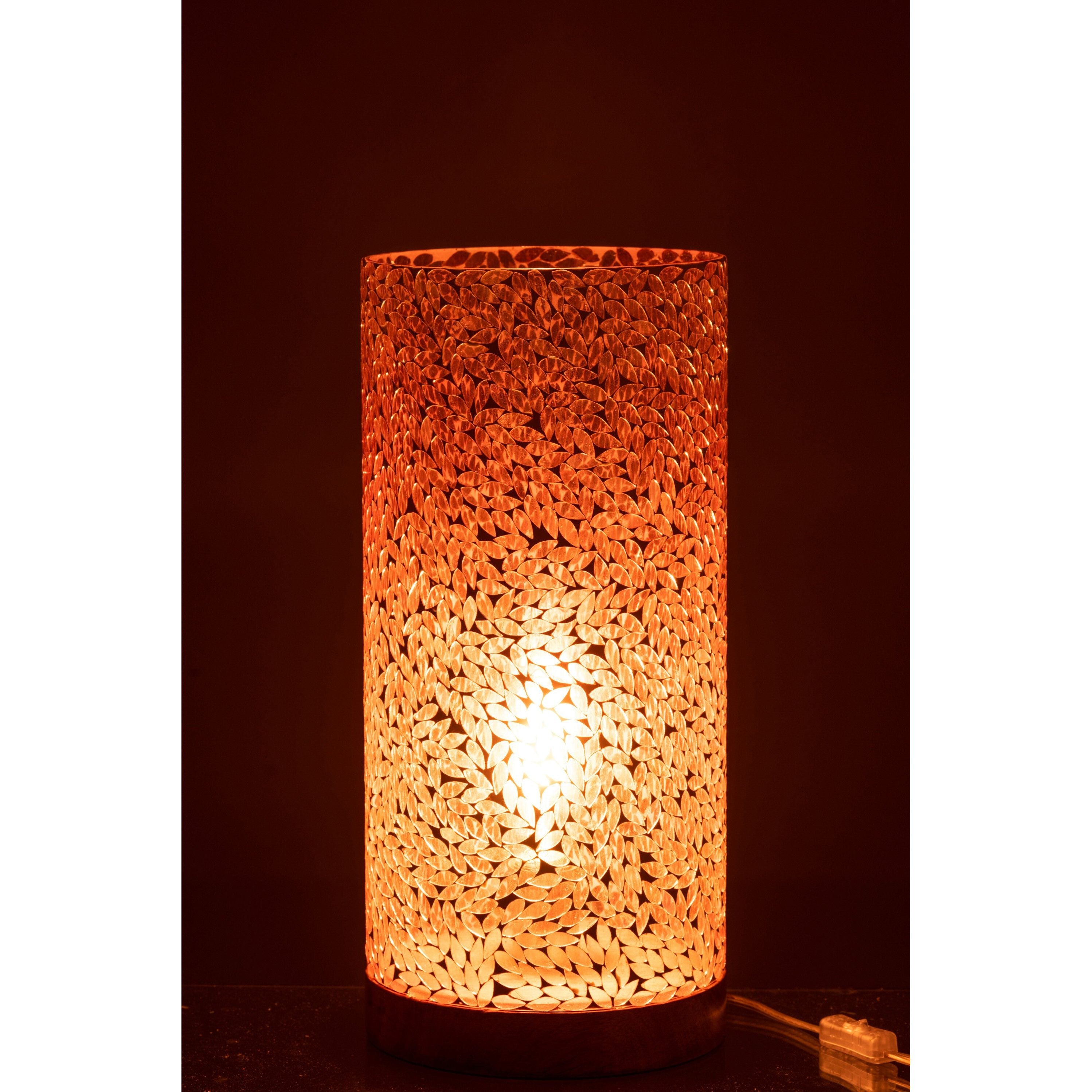 Tafellamp Mozaiek Glas Roze Large
