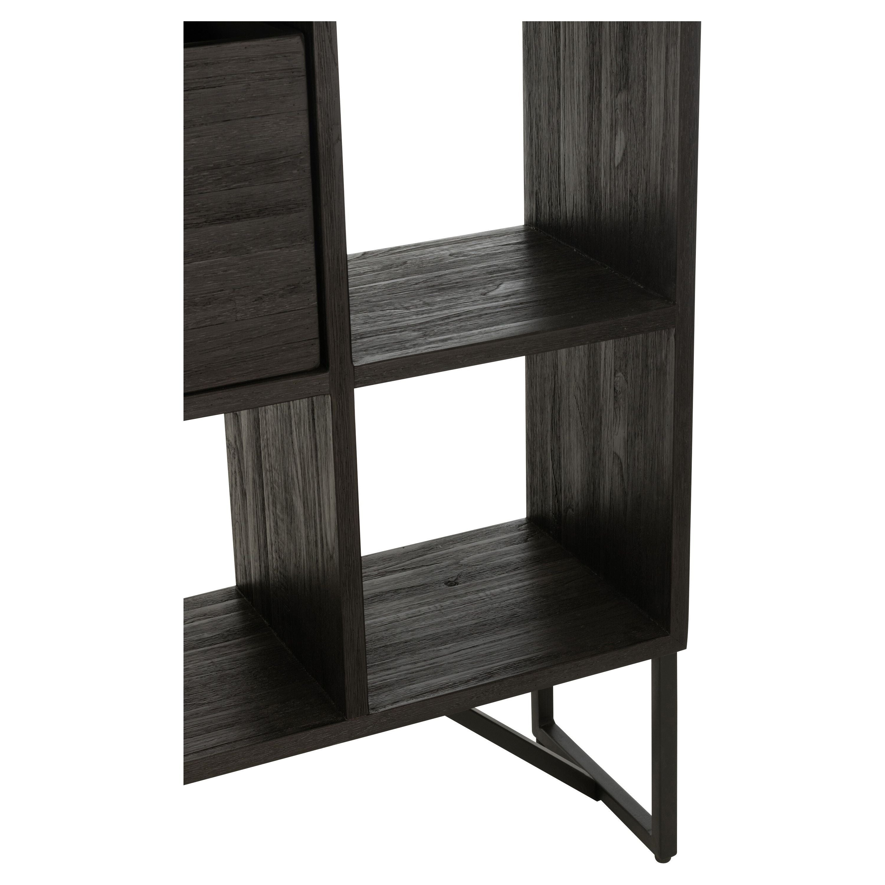 Cabinet With Drawers Recycled Teak Black