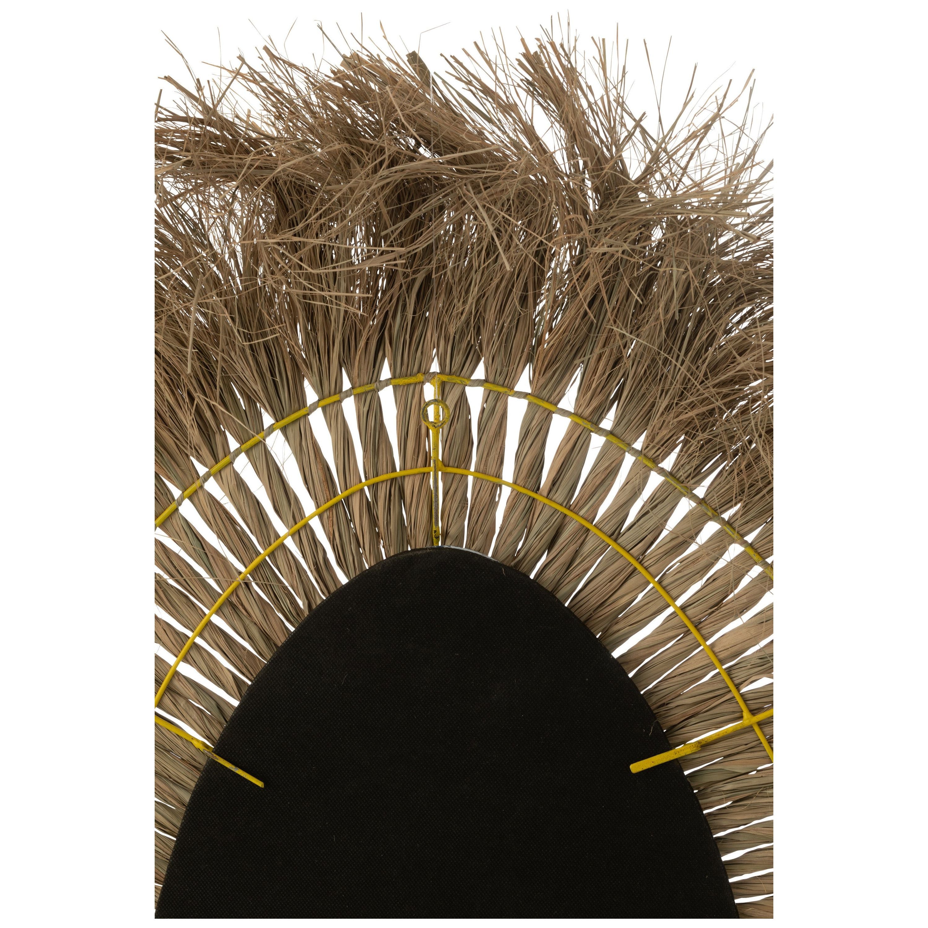 Mirror Oval Braided Grass Natural