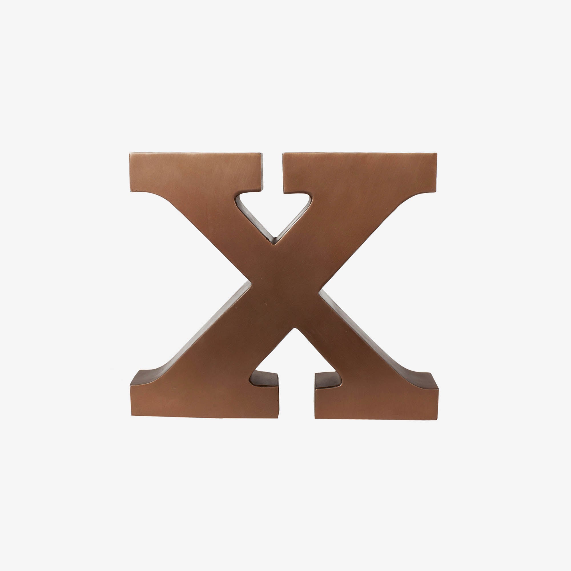 Letter x copper