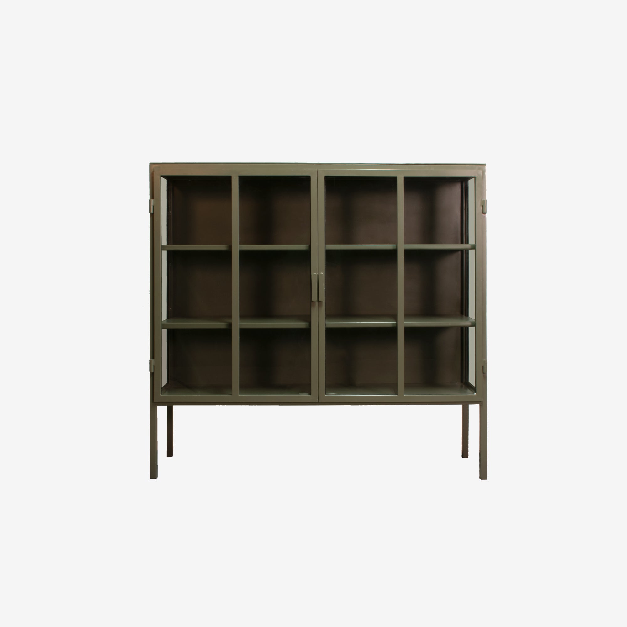 Display cabinet kentucky – olive green