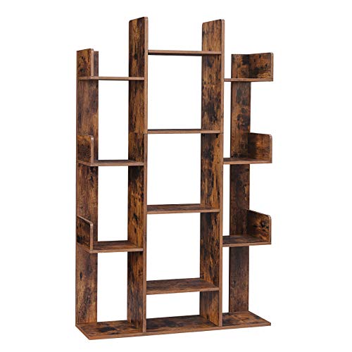 Bookshelf tree-shaped bookcase 13 storage shelves