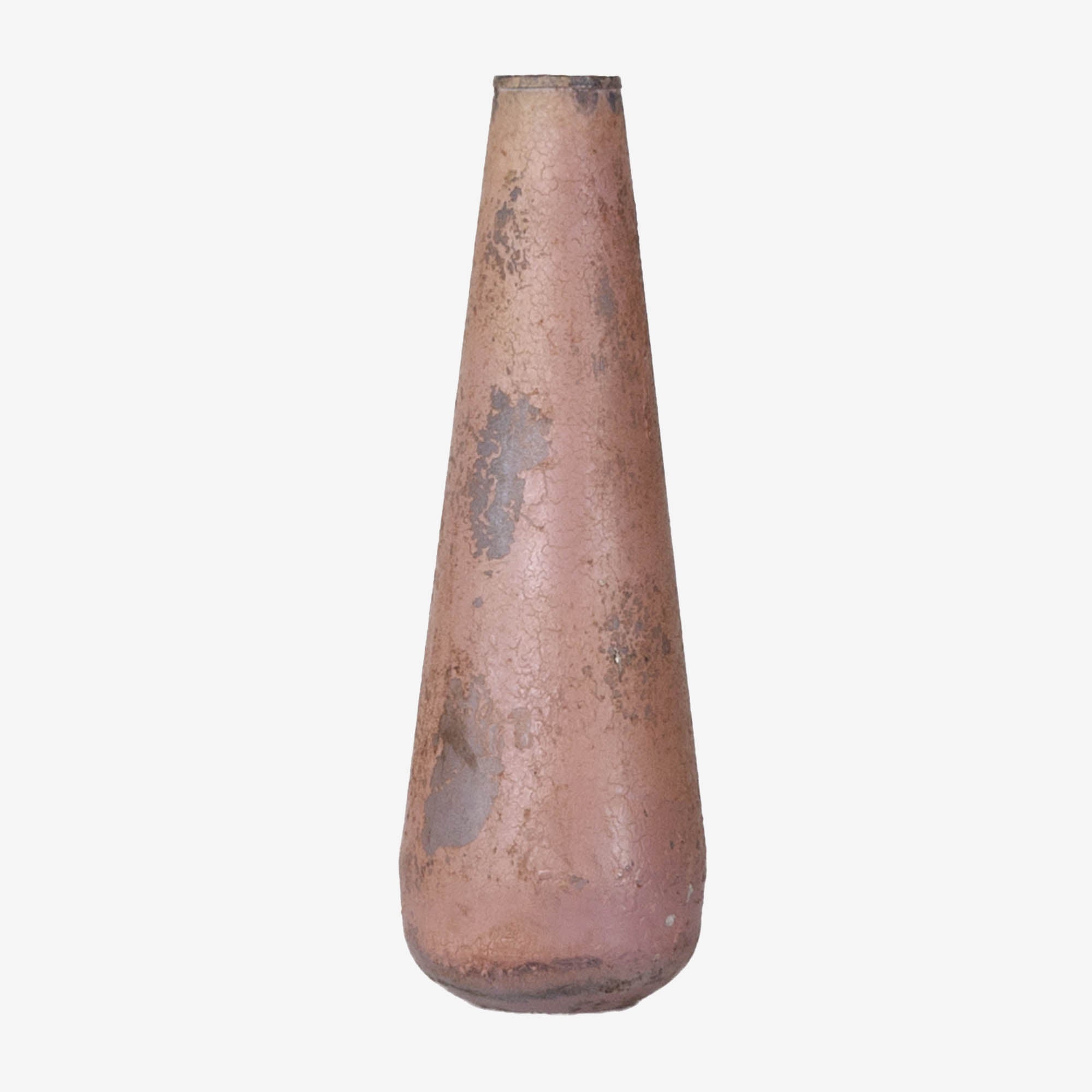 Iron decorative vase – h40xdsn.12cm, pink