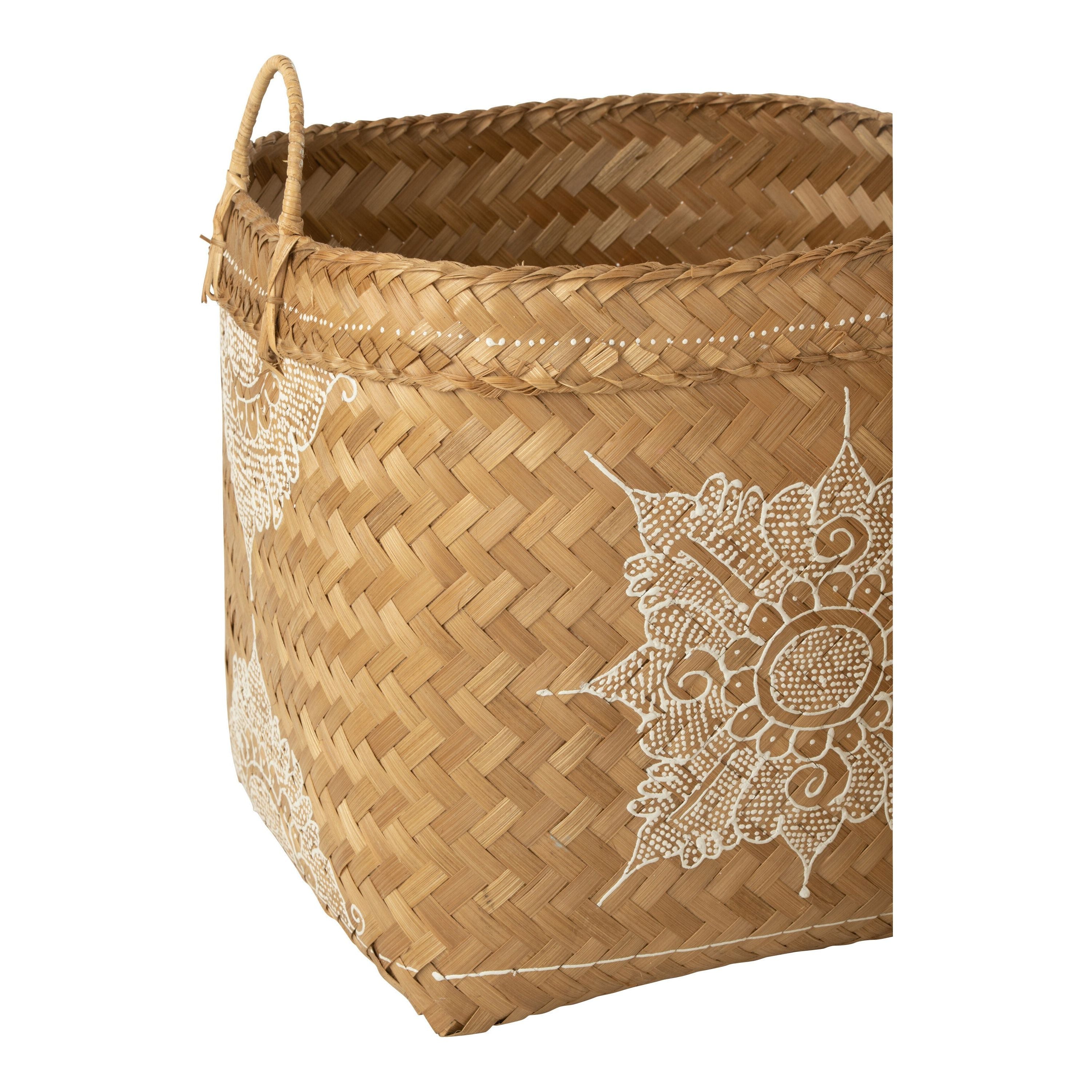 Baskets Drawing Bamboo White/natural