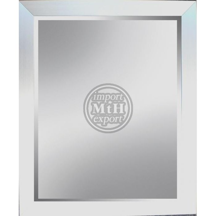 Mirror with facet, 68x168cm incl. frame. Silver