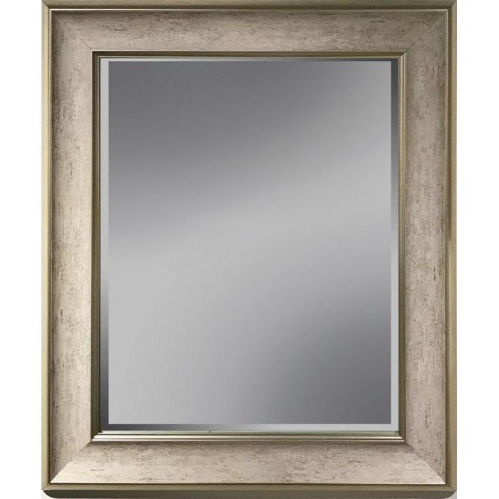 Mirror with facet, 54x64cm incl. frame. Cream