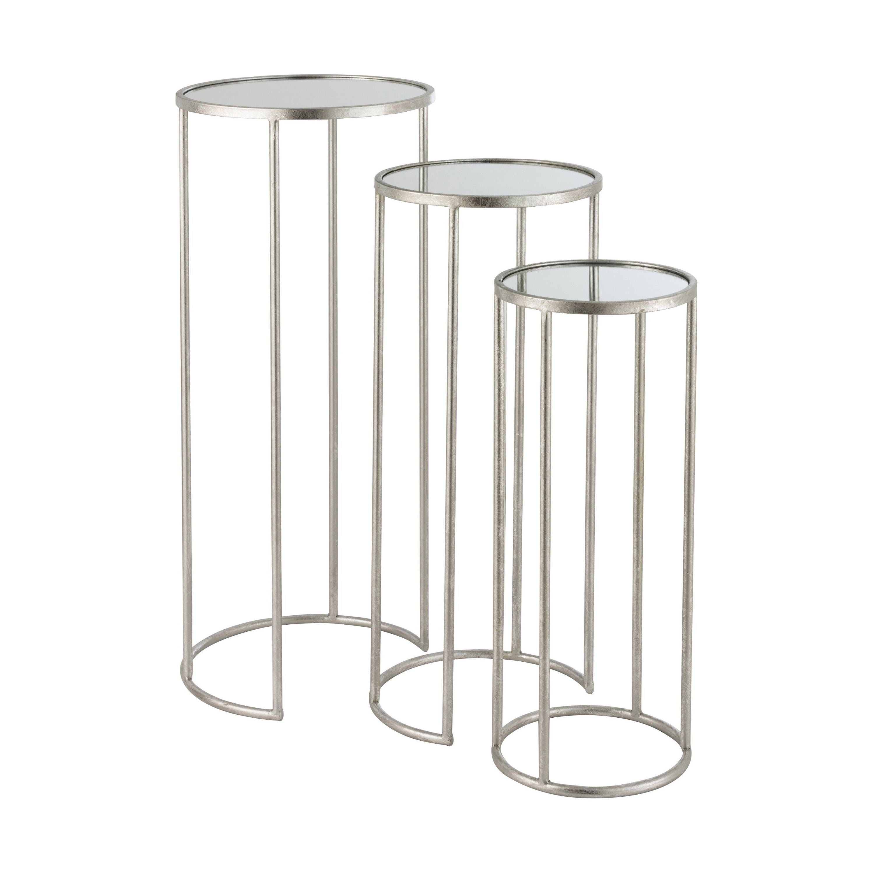 Side tables Leo Mirror Iron Silver