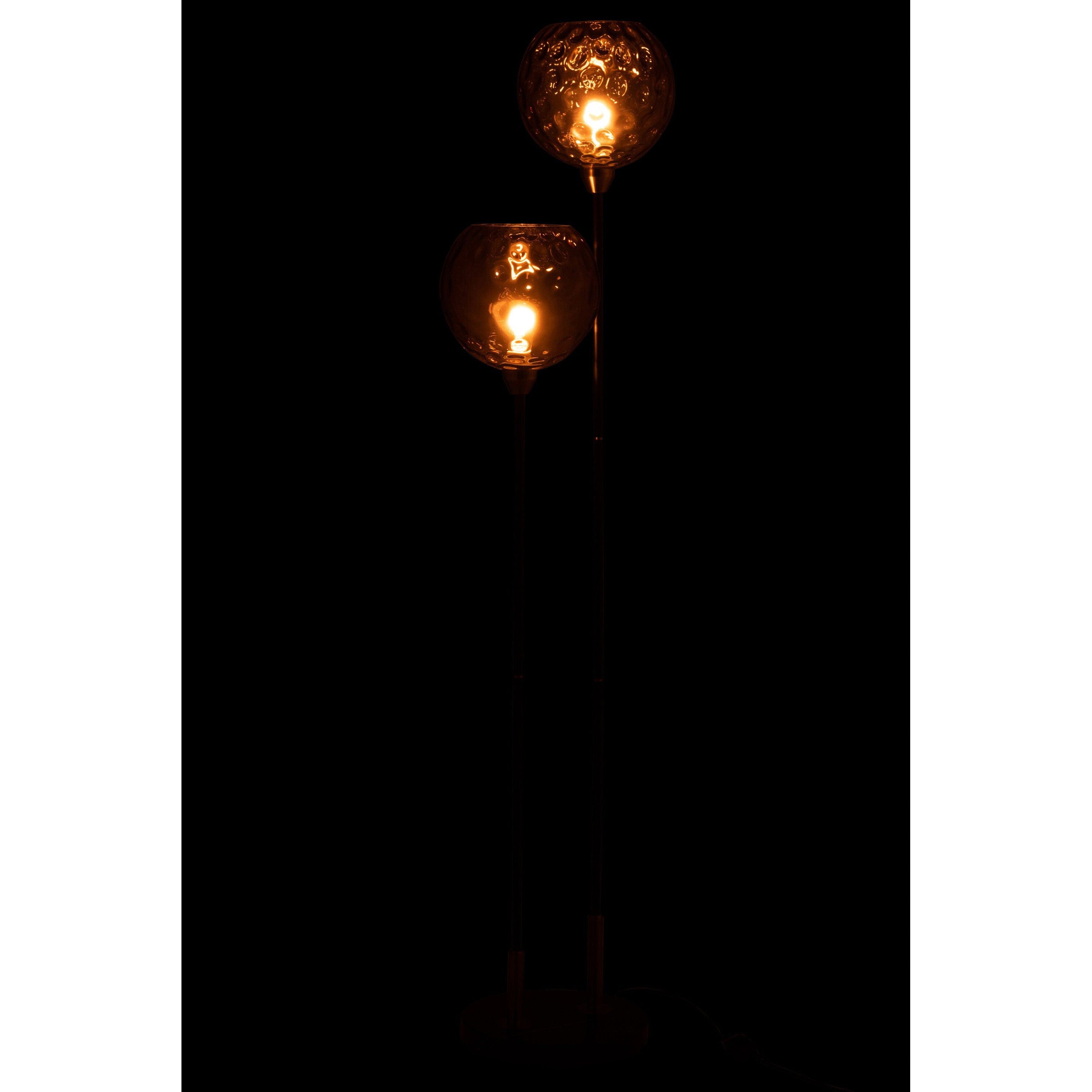 Foot Lamp Standing Bollie Steel/marble Black