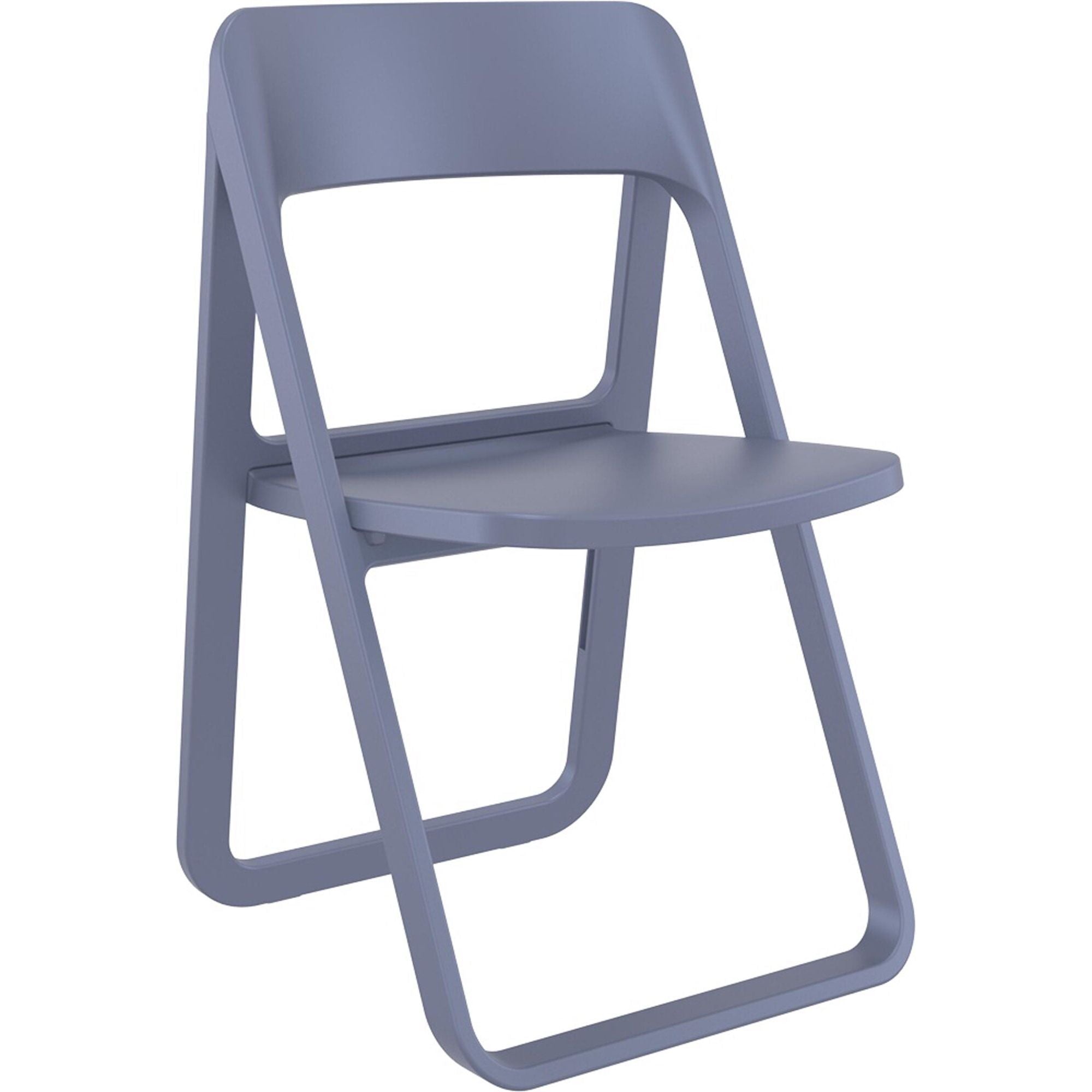 Garbar Dream folding chair indoors, dark gray outdoors