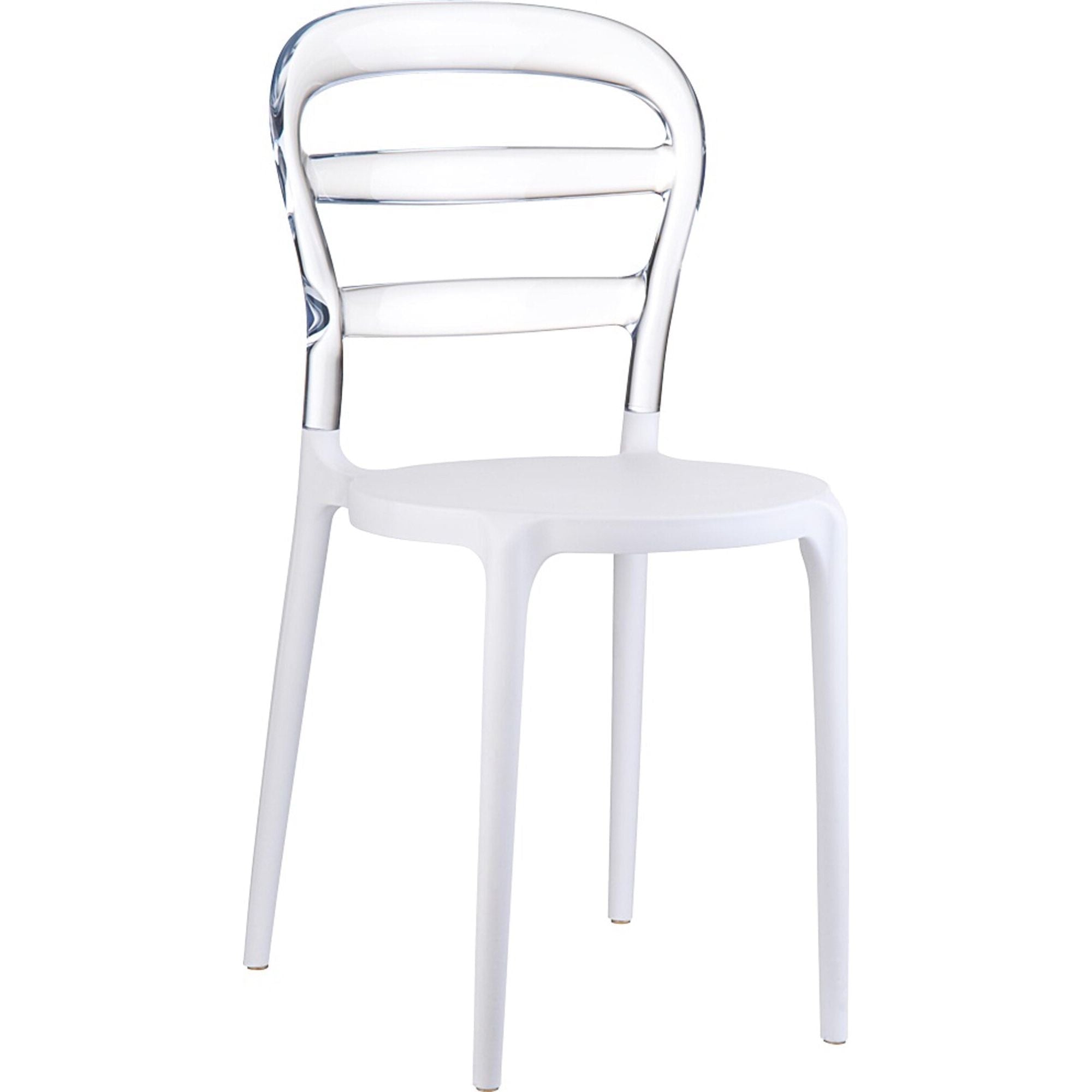 Garbar Bibi chair inside, outside transparent - white