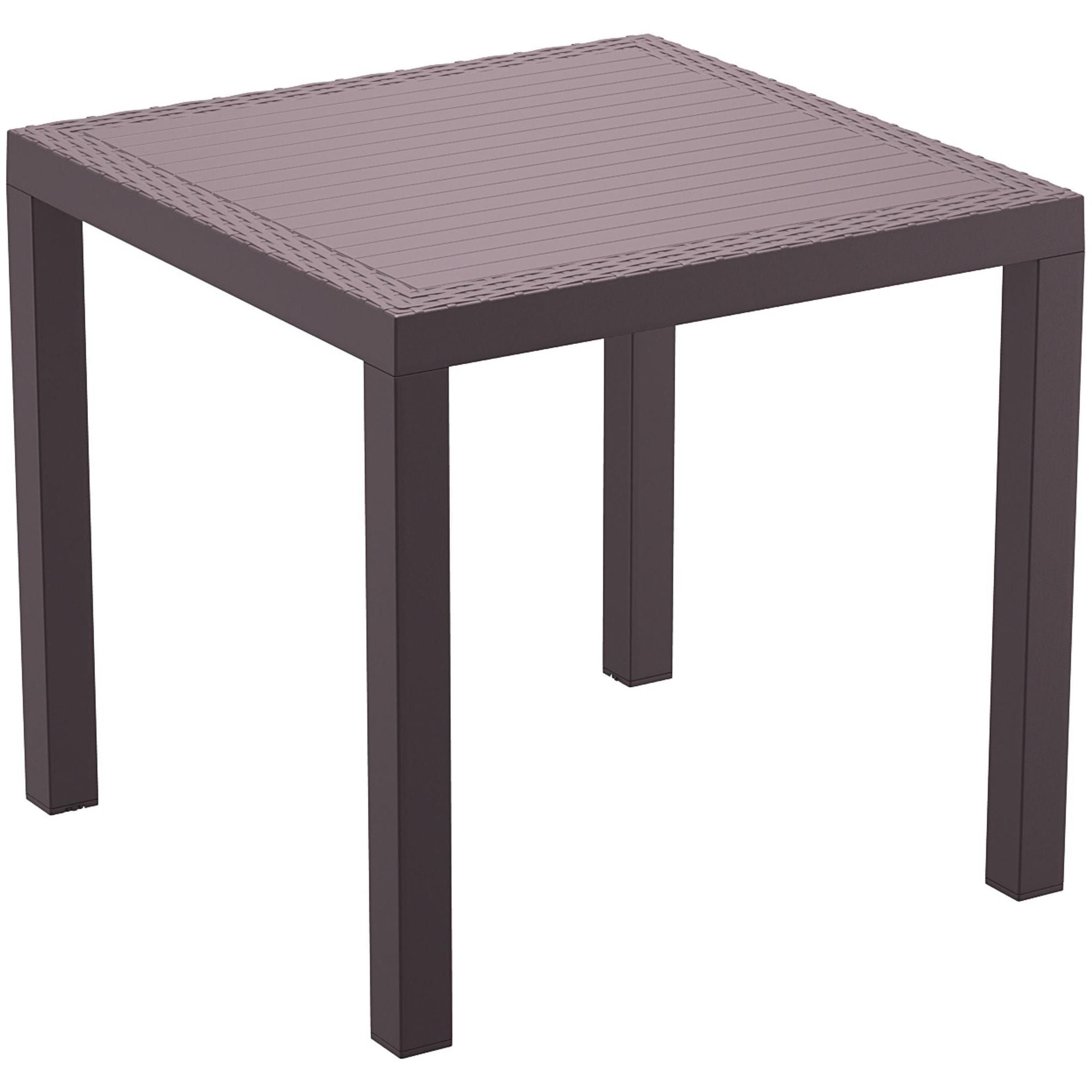 Garbar indian vierkante tafel 80x80 chocolade