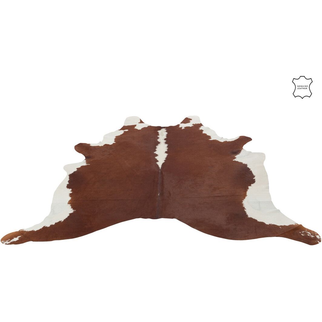 Cowskin Leather Brown/white 3-4m²
