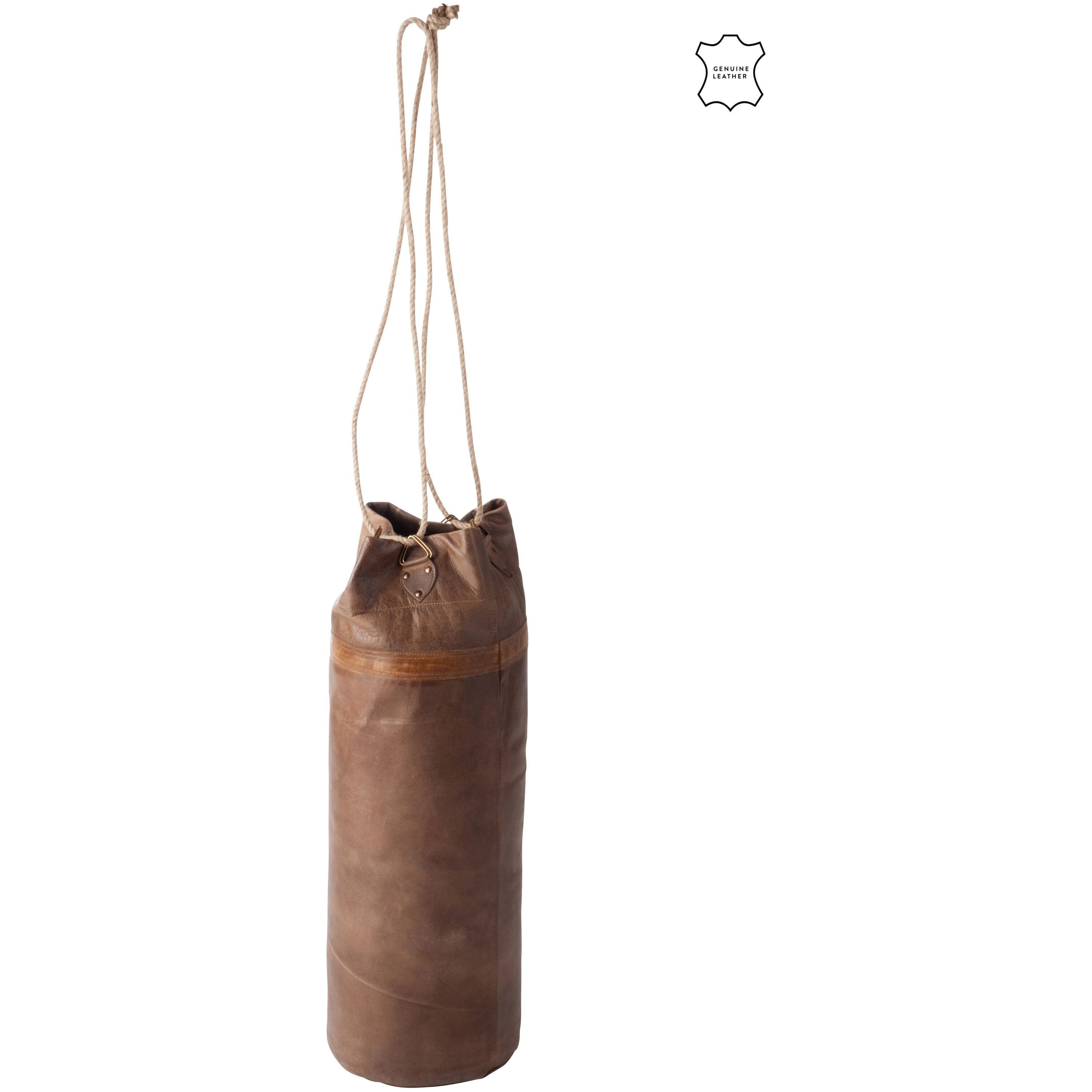 Punching Bag Cylinder Leather Cognac