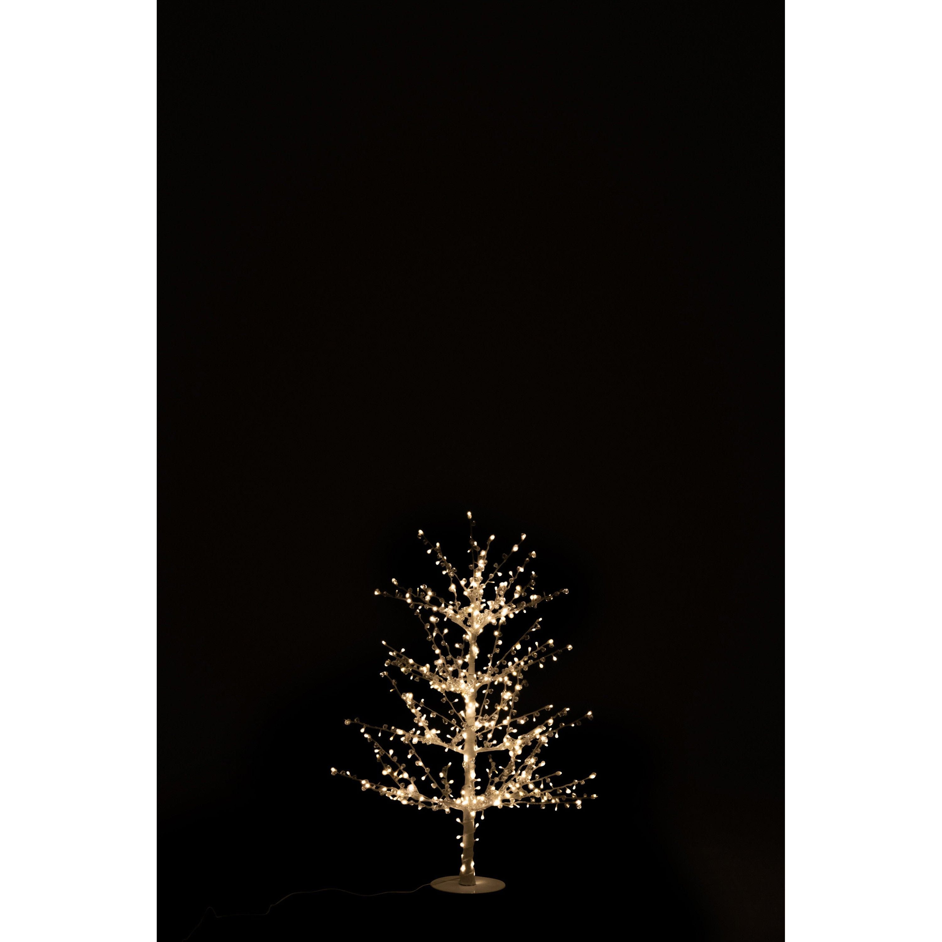 Tree Bare+LED+Pearl Metal White Small