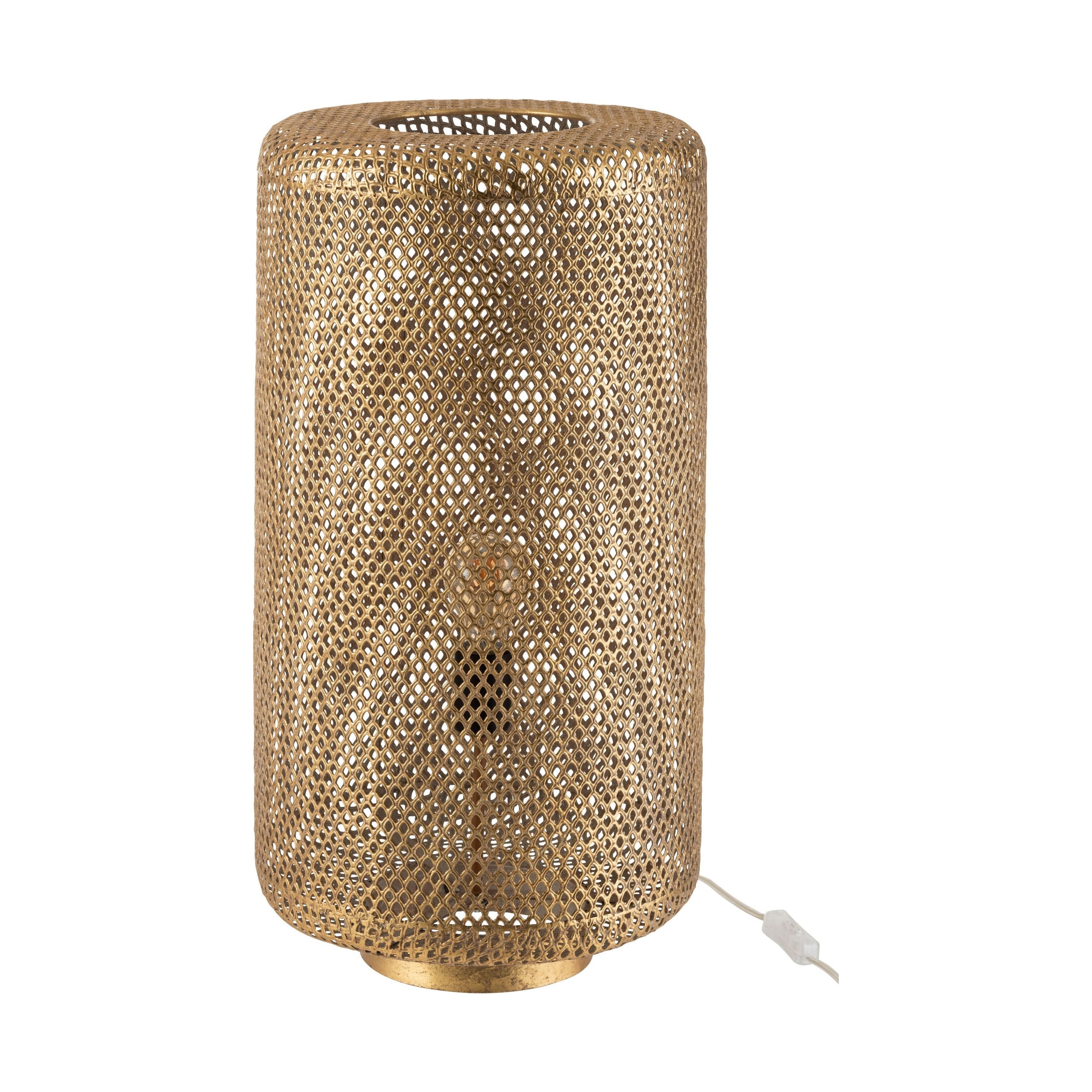 Table Lamp Round Metal Gold