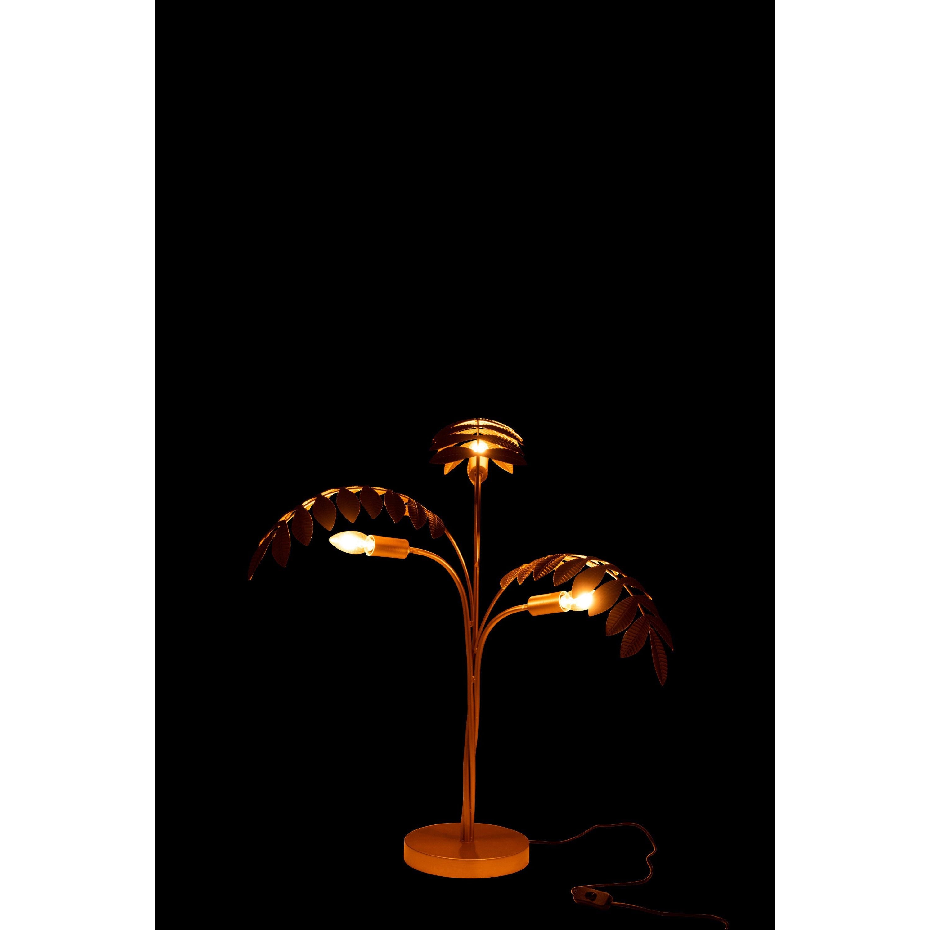 Tafellamp Palmboom Zink Goud