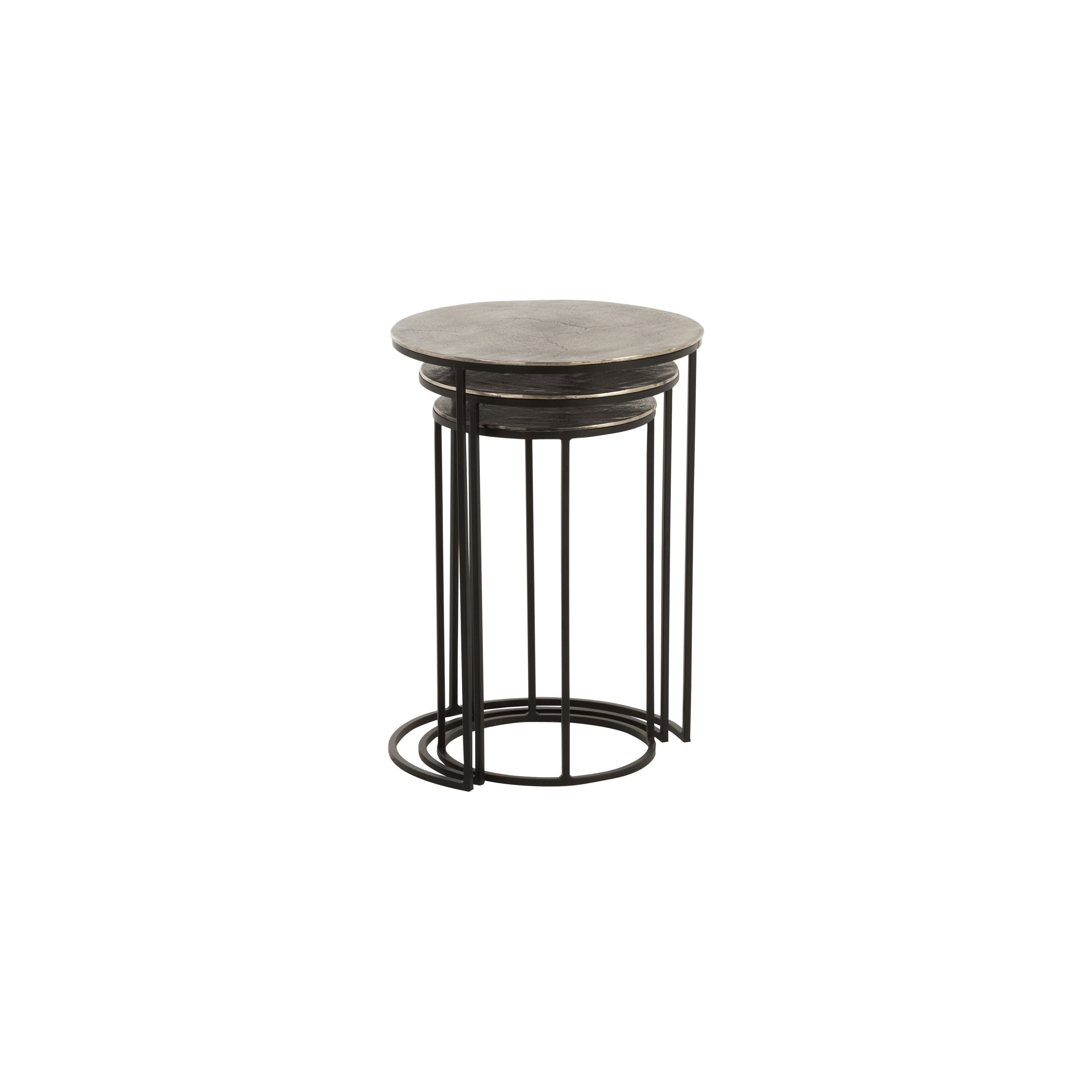 Side tables Round Aluminum Black/grey