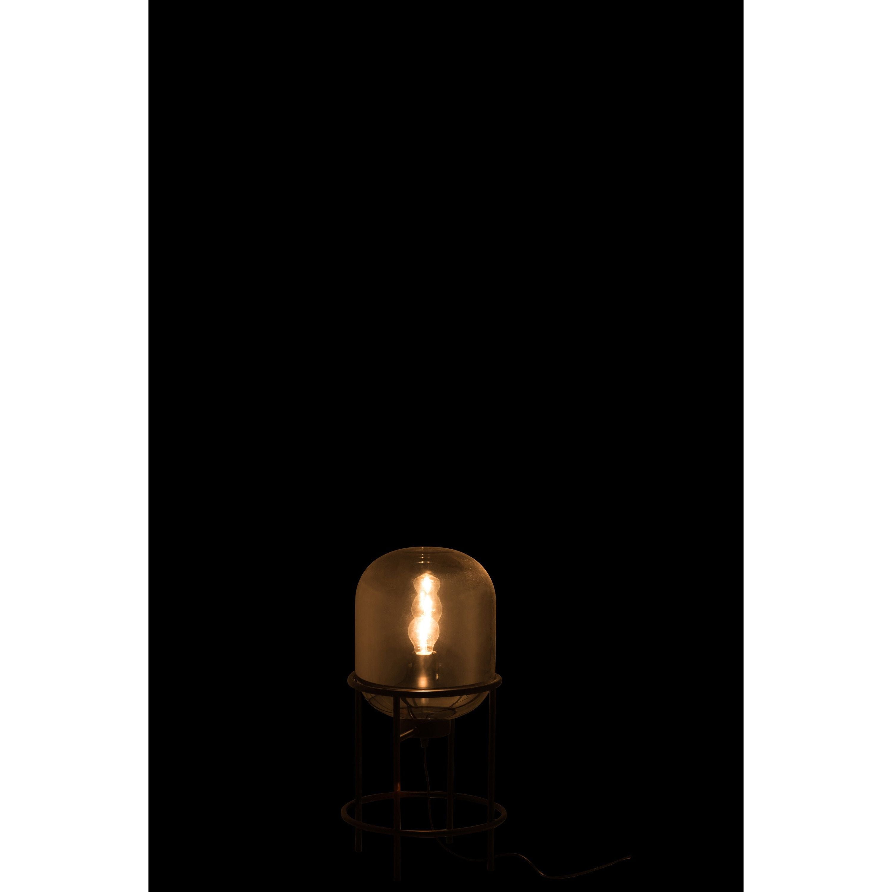 Lamp Op Voet Sasha Glas/metaal Zilver/zwart Small