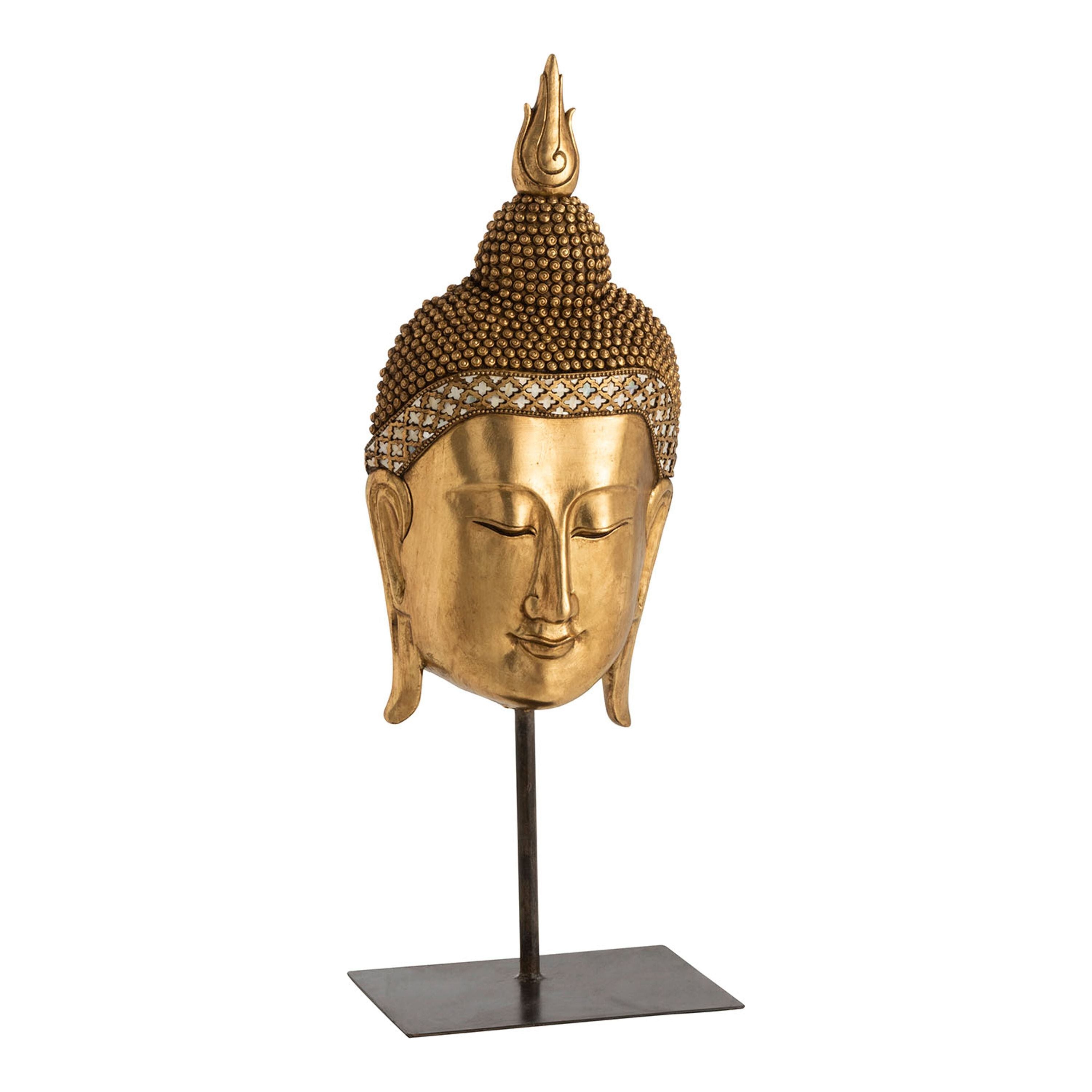 Buddha Head Foot Poly Gold