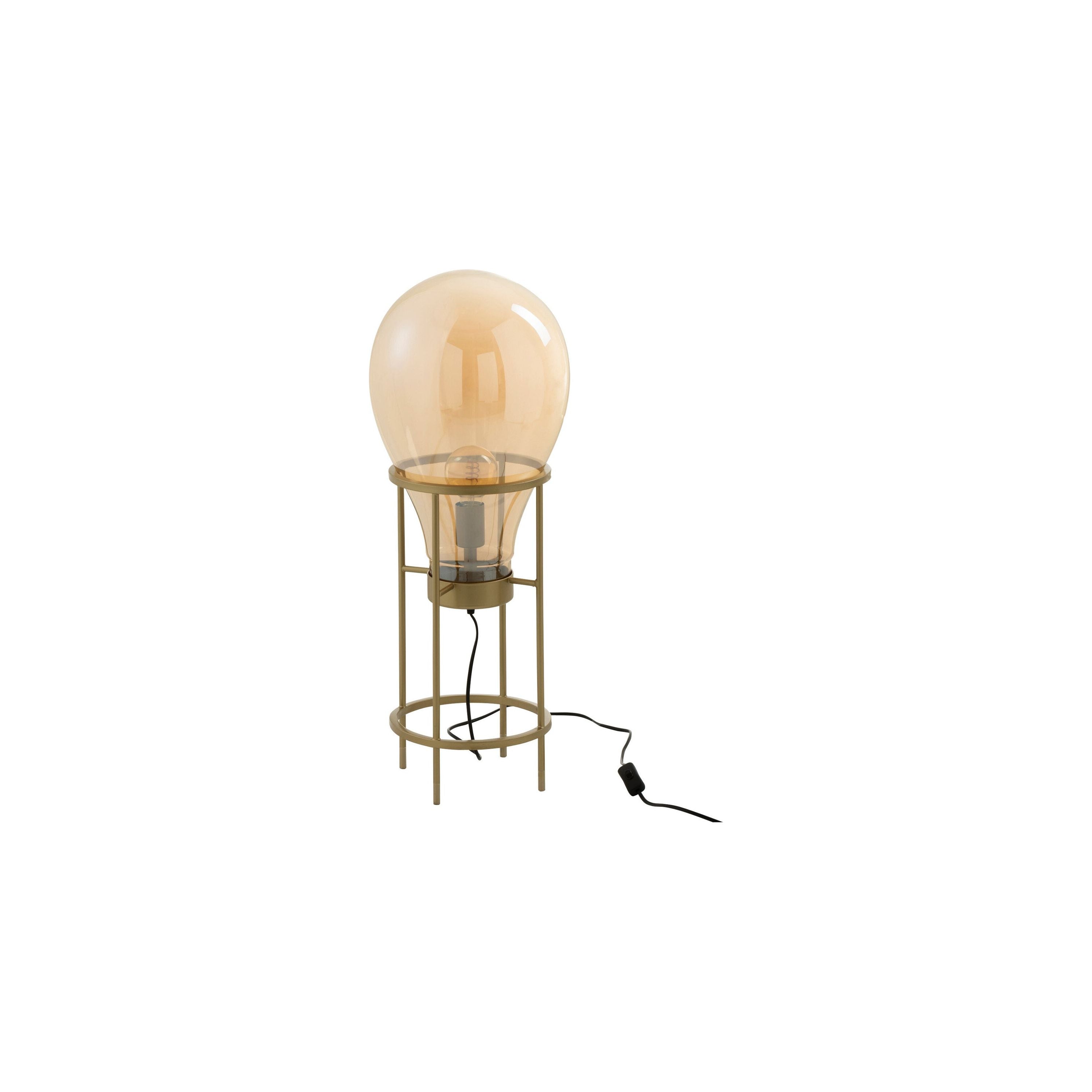 Lamp Luchtballon Glas/metaal Goud Small