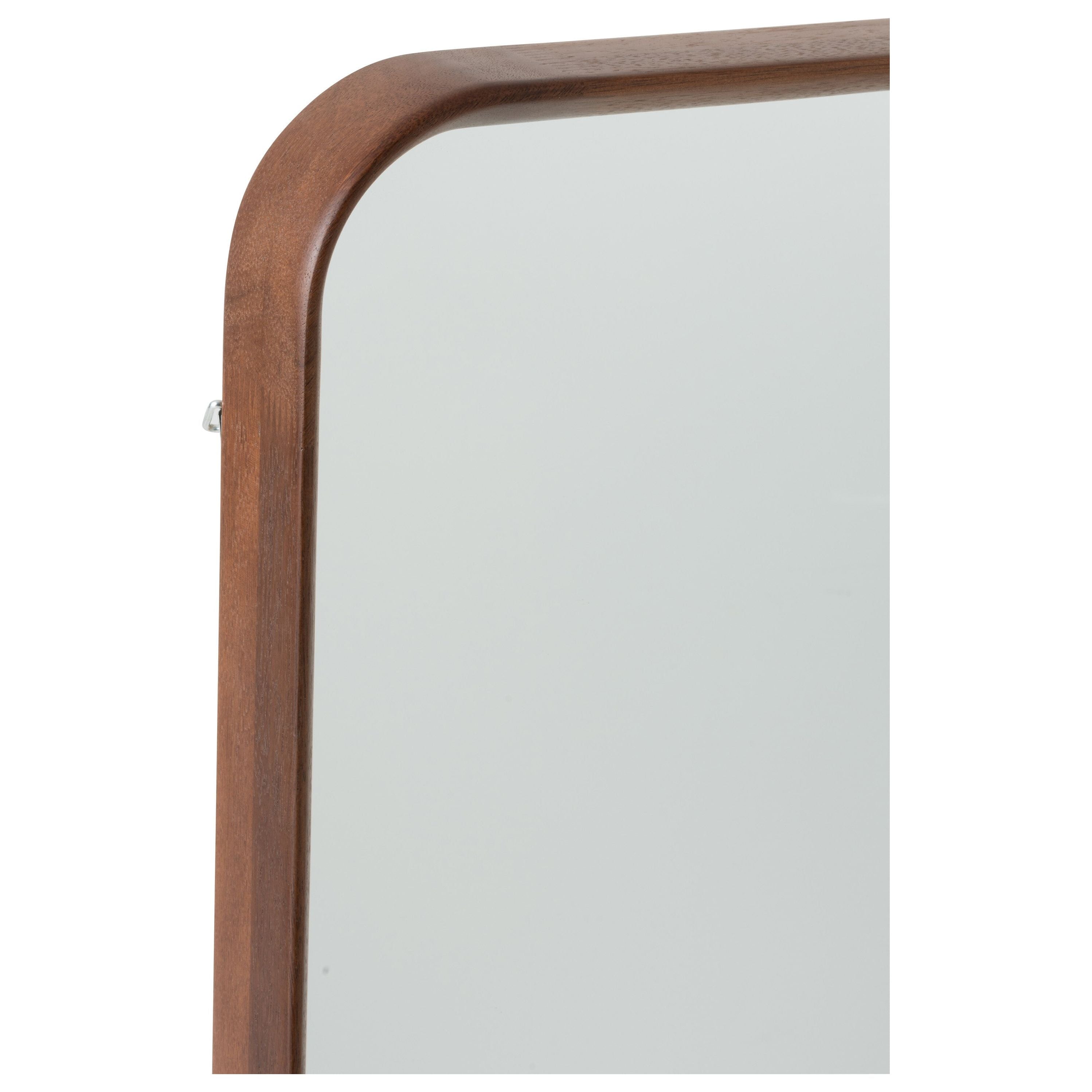 Mirror Rectangular Wood/glass Dark brown