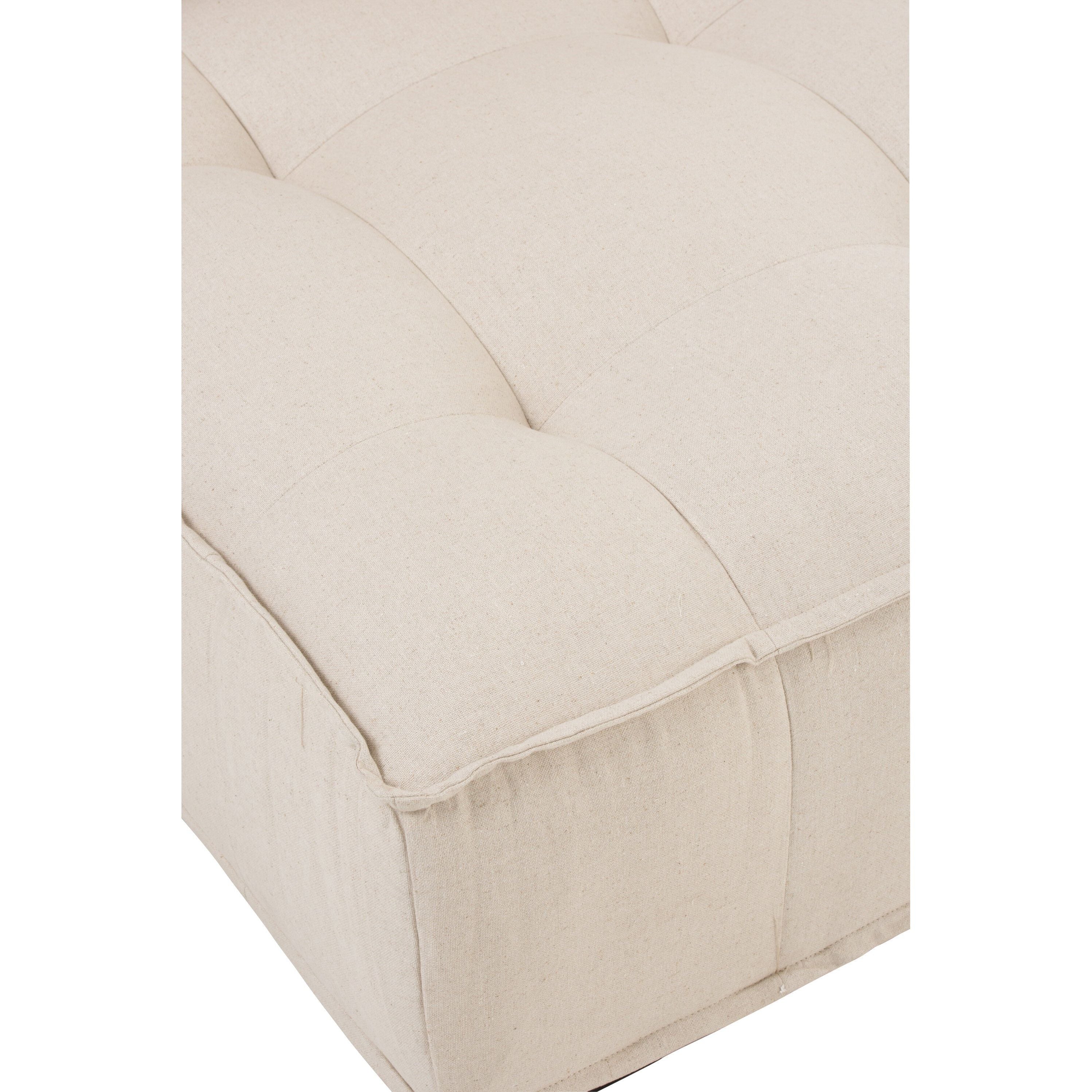 Sofa 1 Seater Pouf Linen Beige