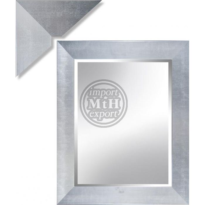 Mirror with facet, 58x158cm incl. frame. Silver