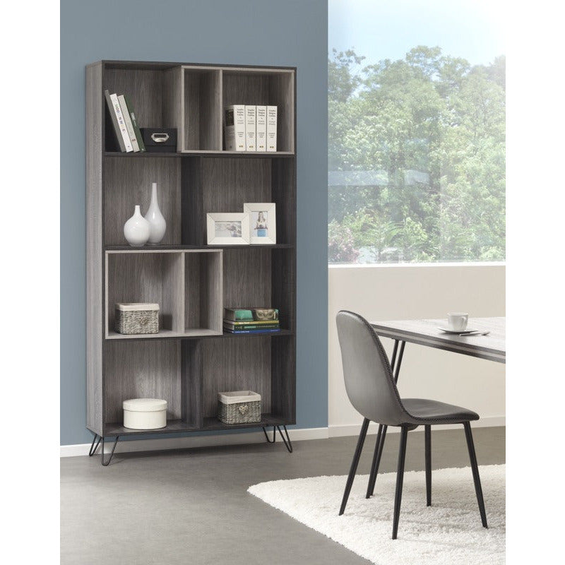 Compartment cupboard | Furniture series Moon | Light gray and dark gray |