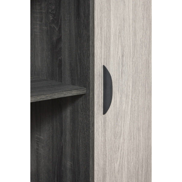 Wall cabinet | Furniture series Moon | Light gray and dark gray